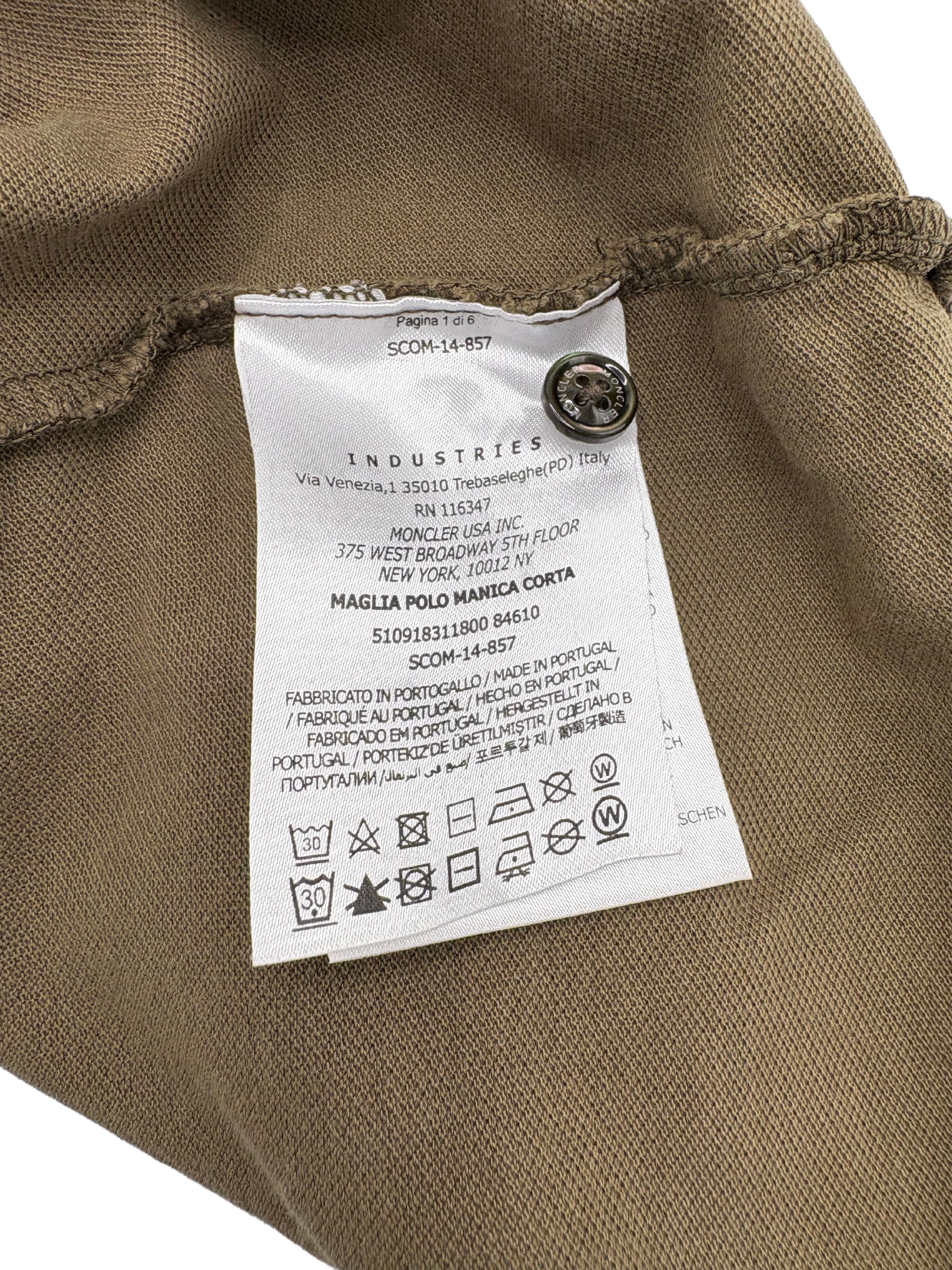Moncler Maglia Logo Polo - Khaki Moncler