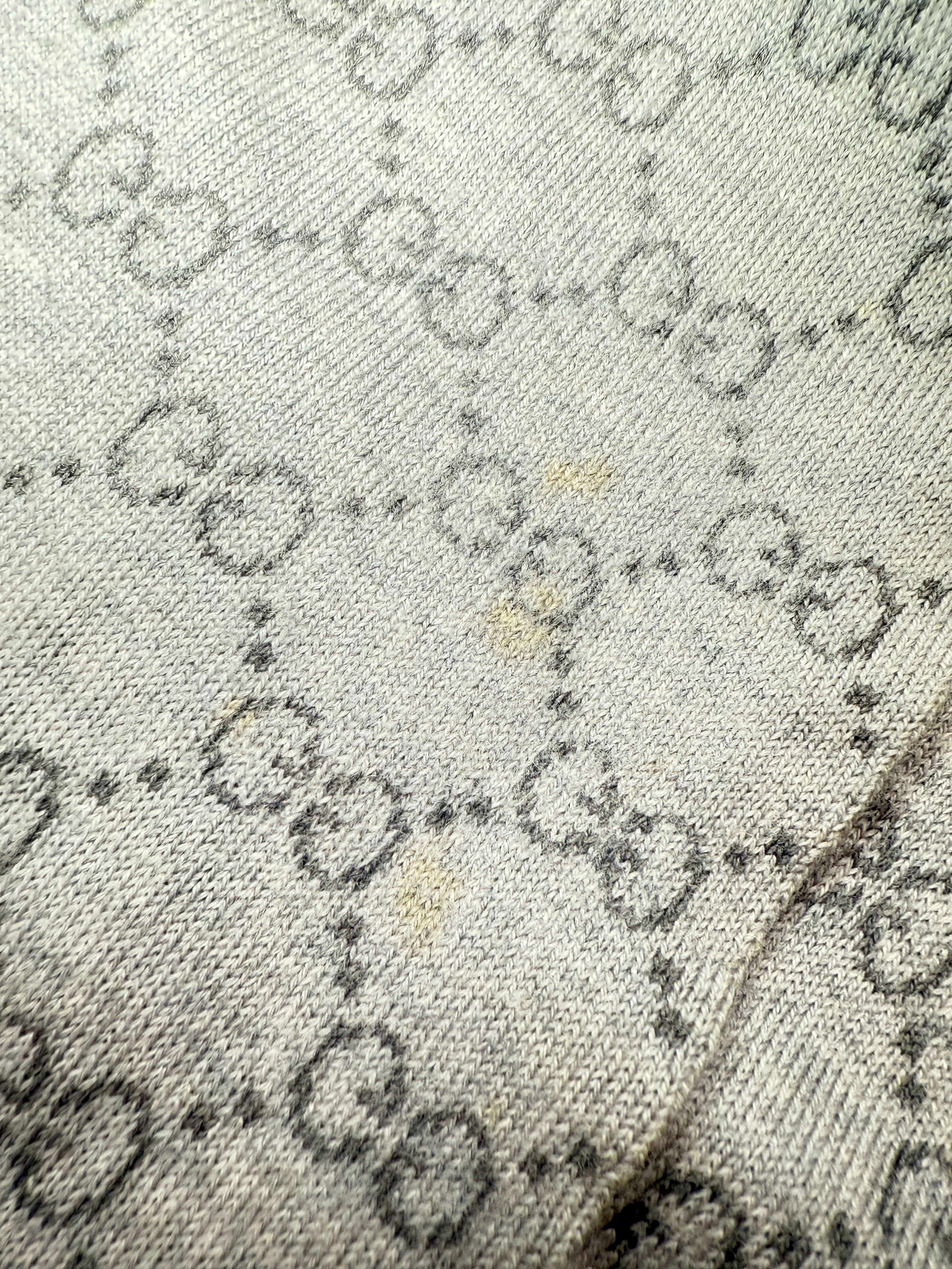 Gucci Double Jacquard GG Wool Scarf - Grey Gucci