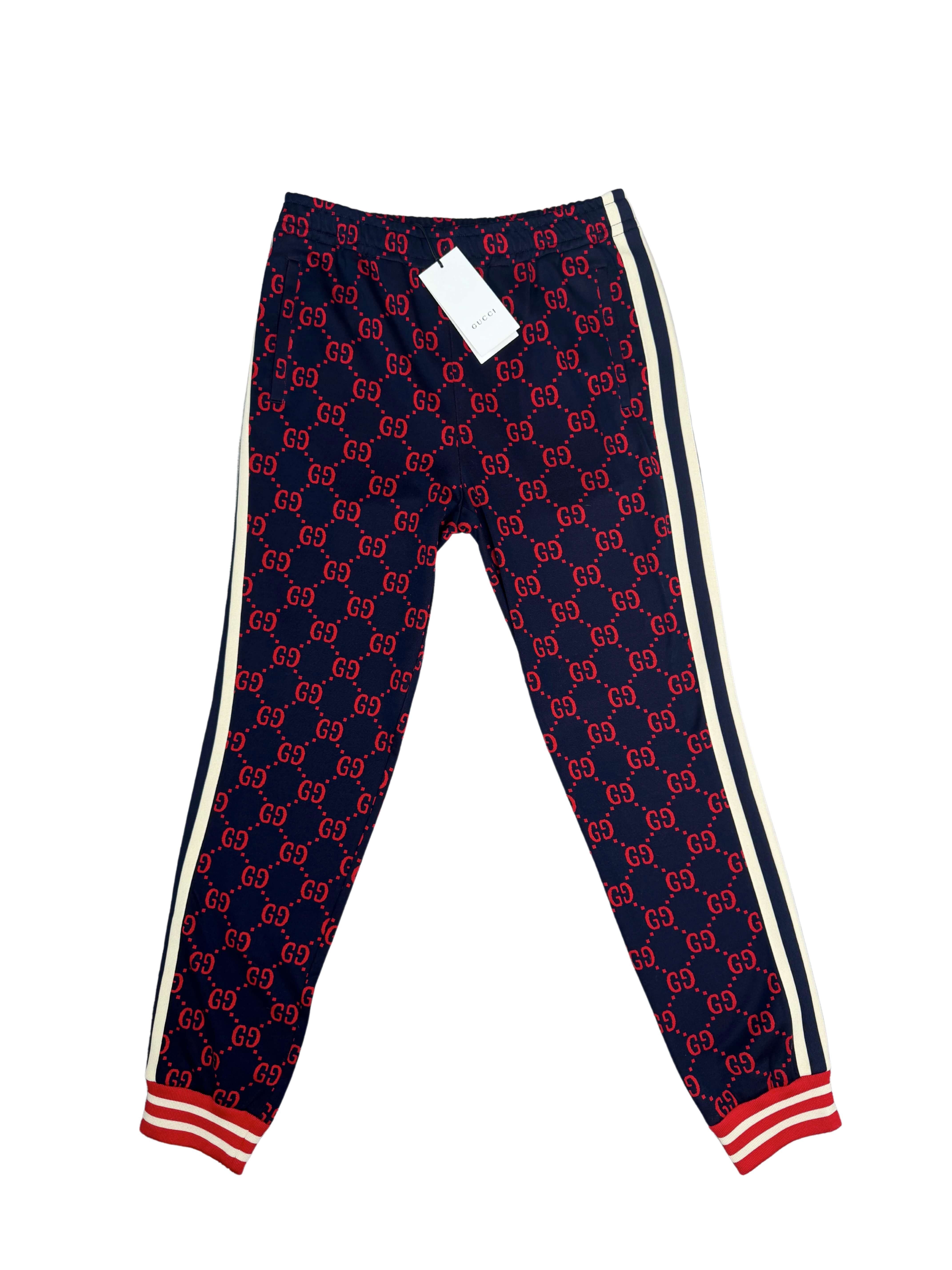 Gucci GG Logo Jacquard Joggers - Navy (Unused) Gucci