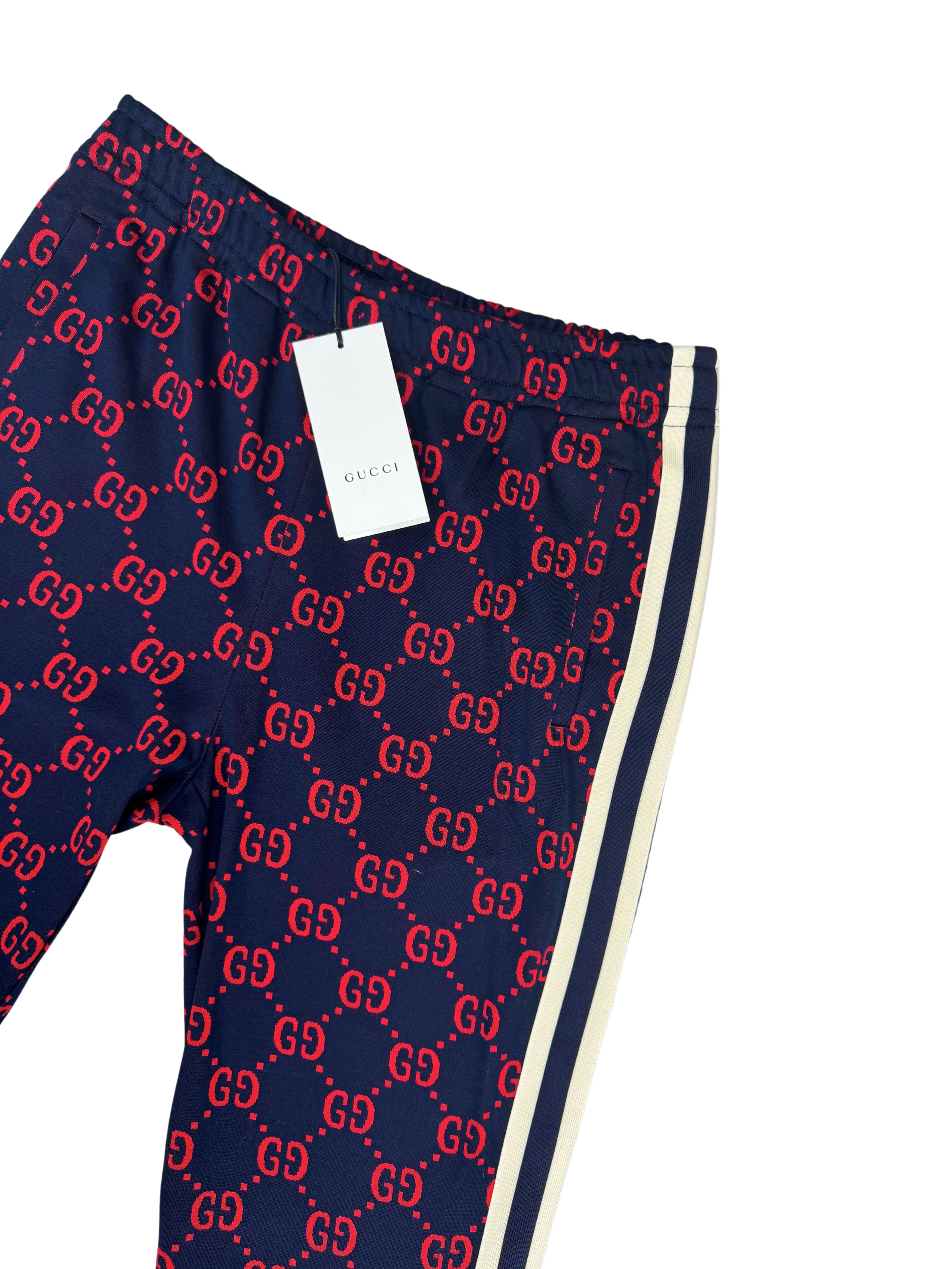 Gucci GG Logo Jacquard Joggers - Navy (Unused) Gucci