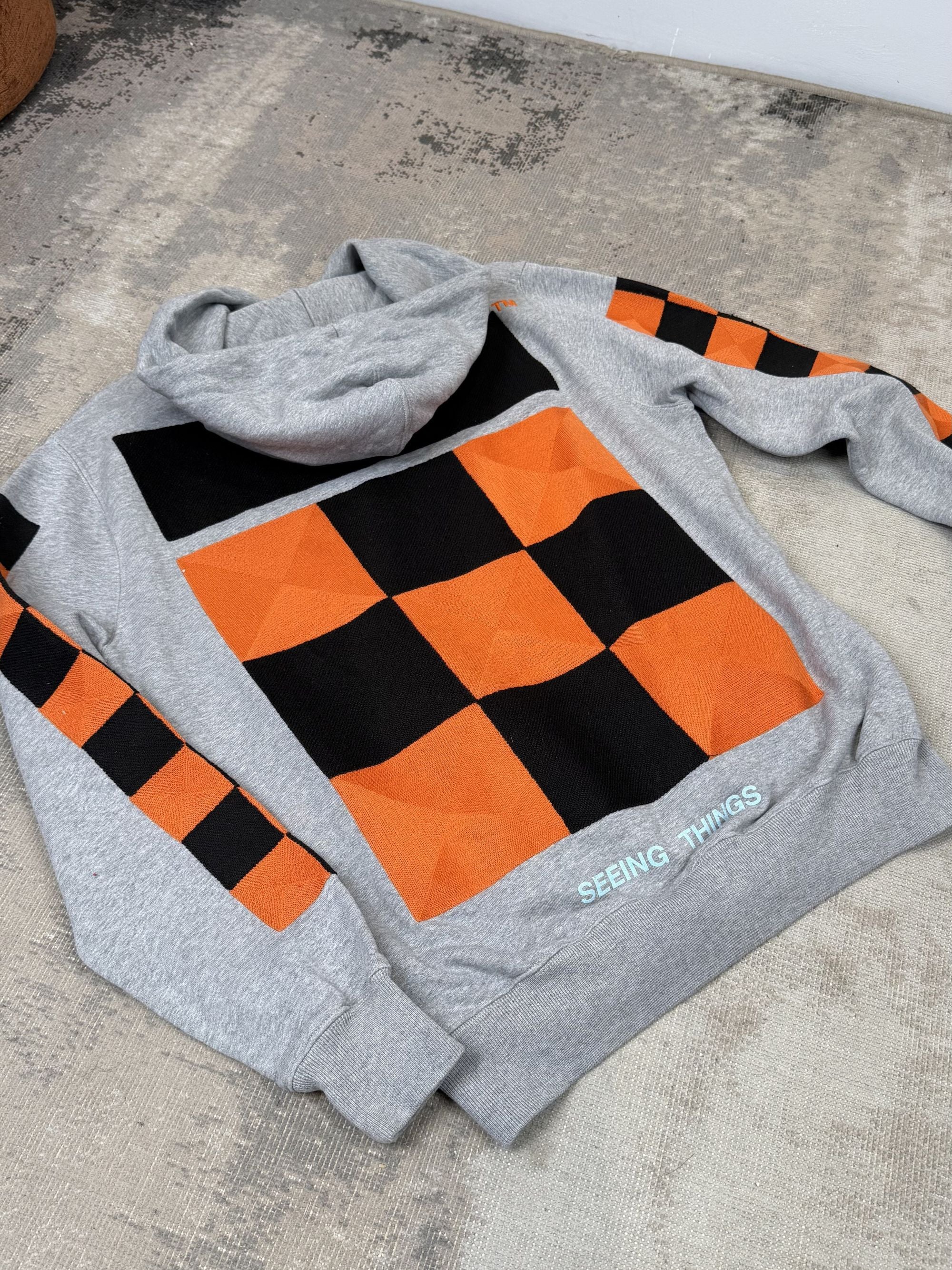 Off White 'Seeing Things' Arrows Hoodie - Grey Off-White