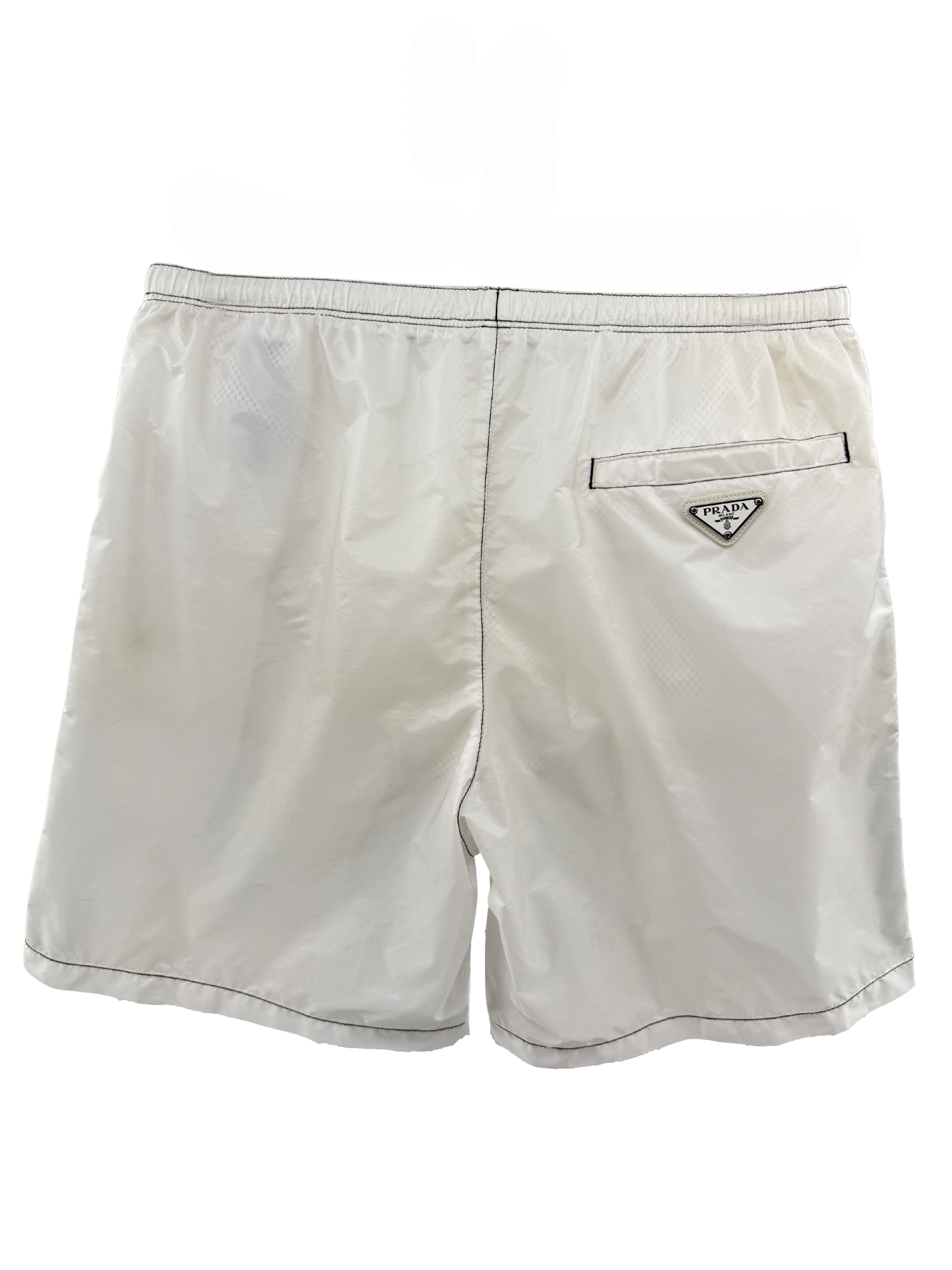 Prada Re-Nylon Swim Shorts - White