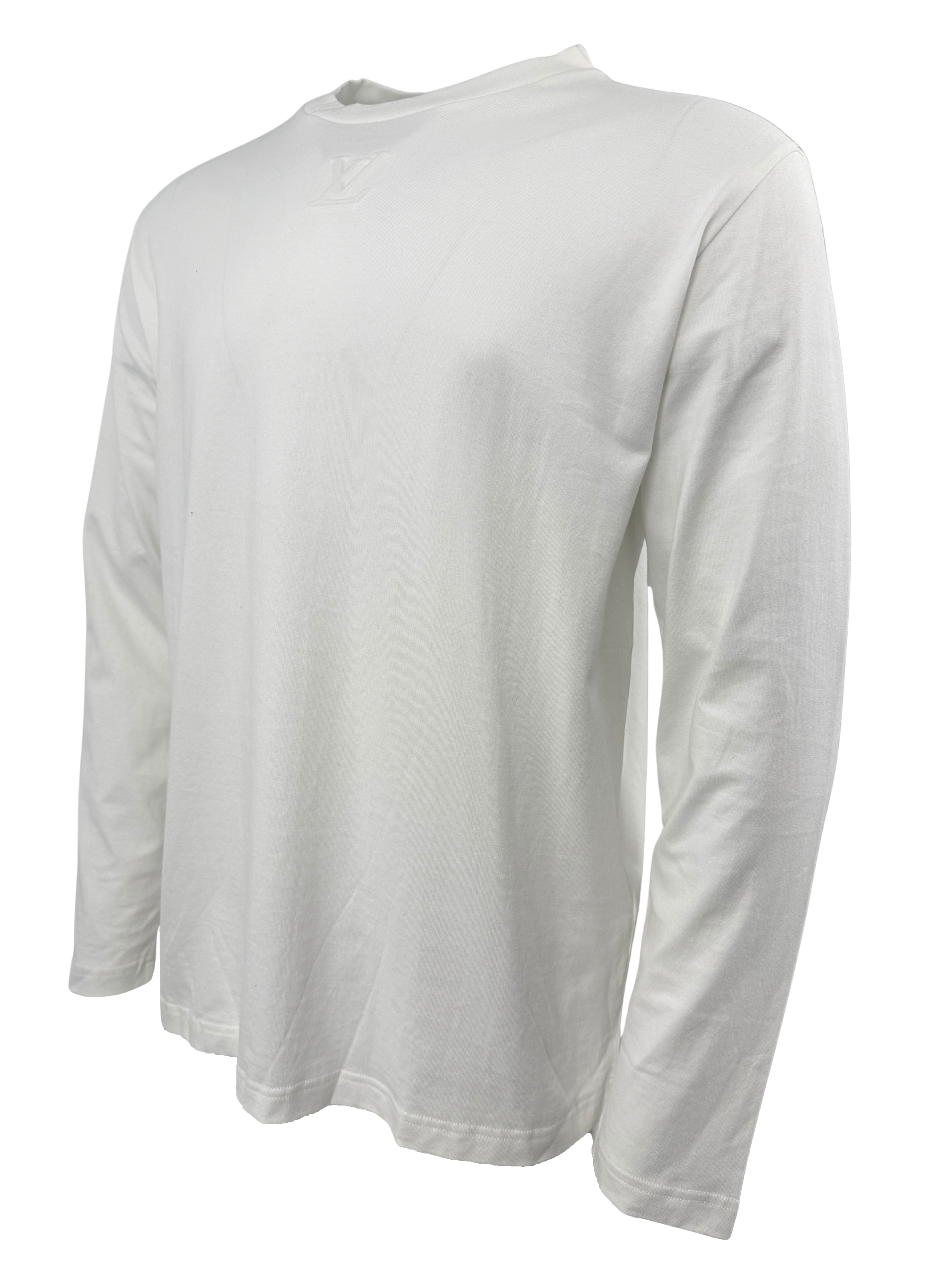 Louis Vuitton Embossed LV Long-Sleeved T-Shirt - White