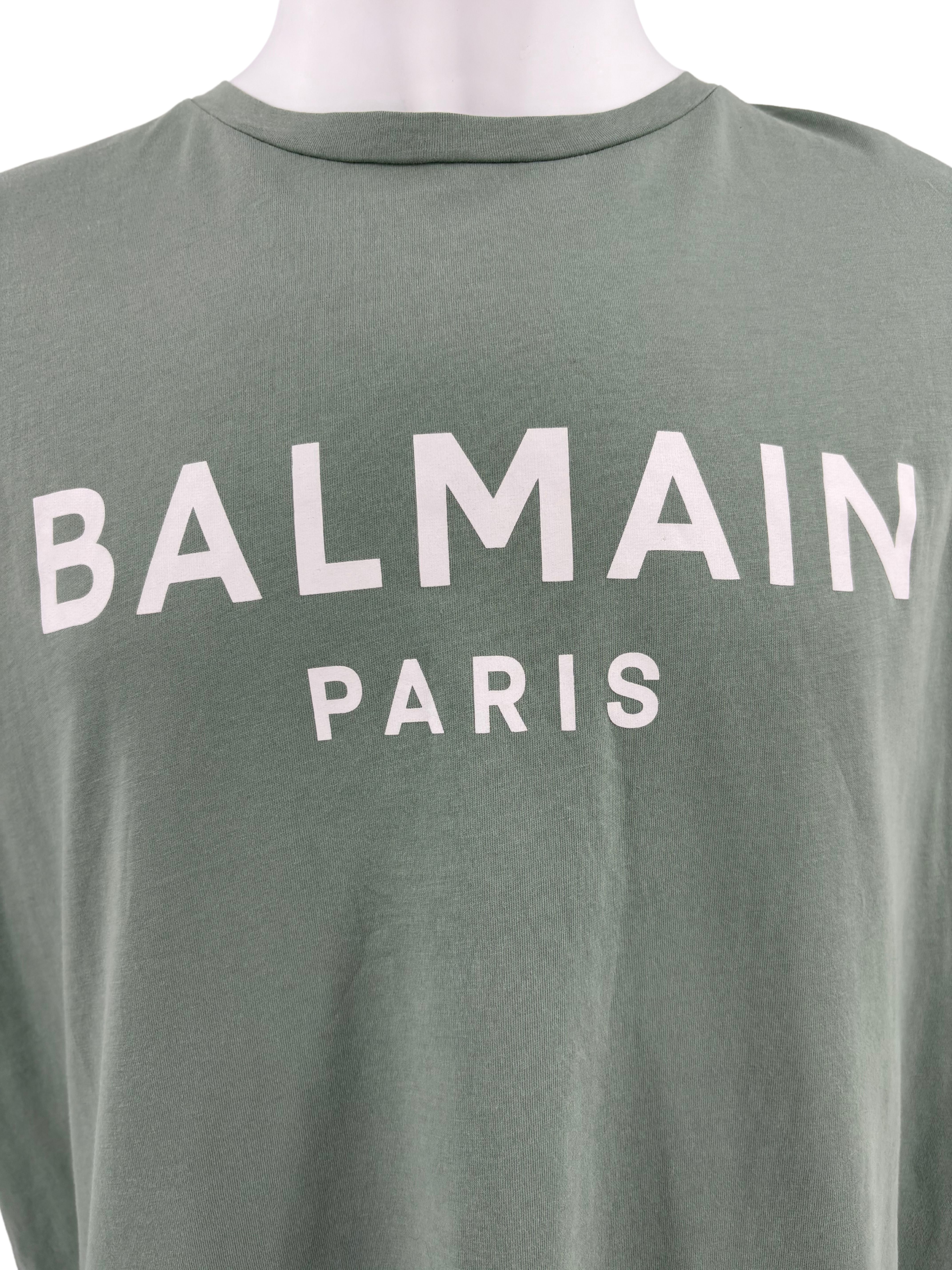 Balmain Logo T-Shirt - Green Balmain