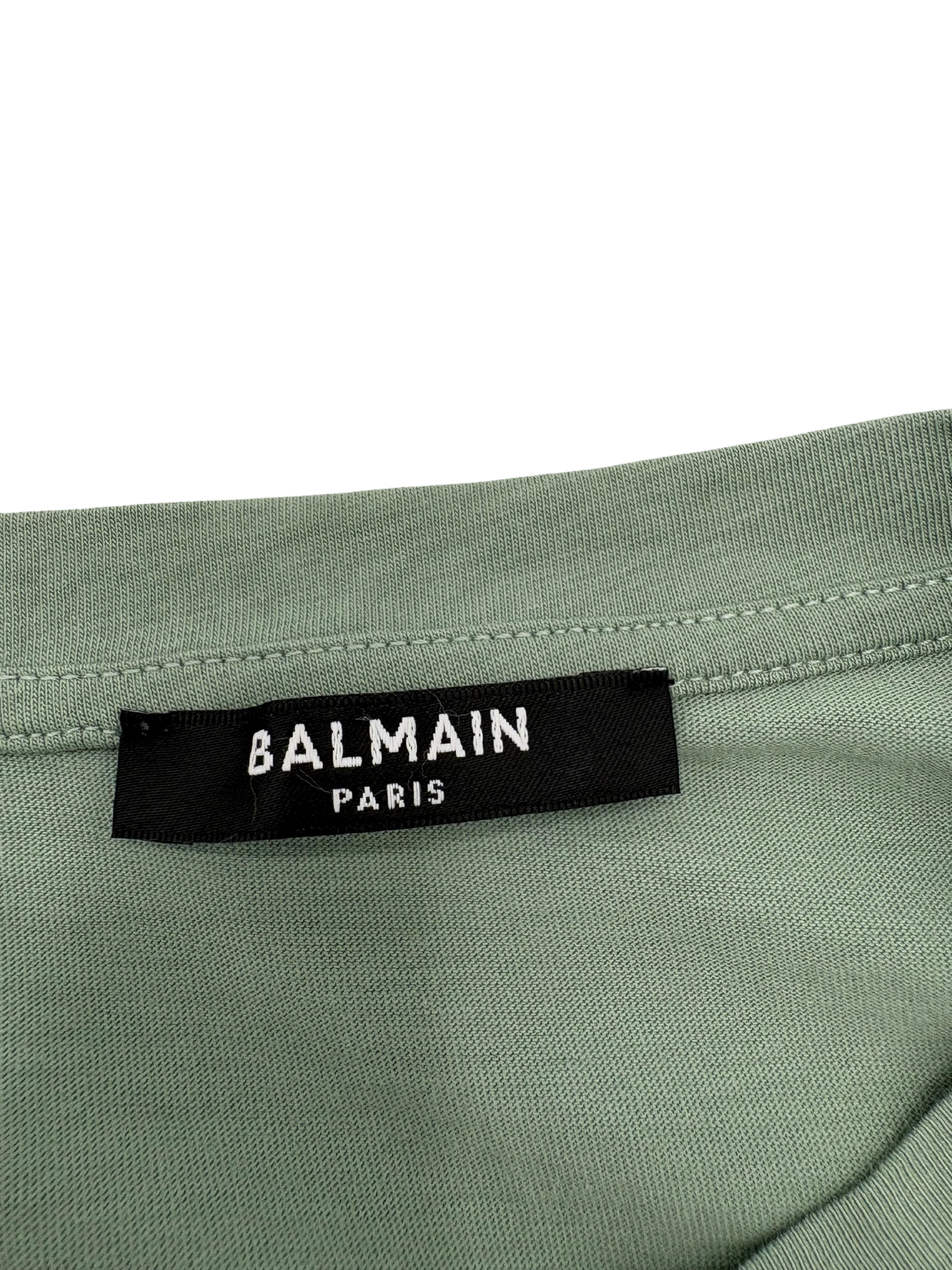 Balmain Logo T-Shirt - Green Balmain