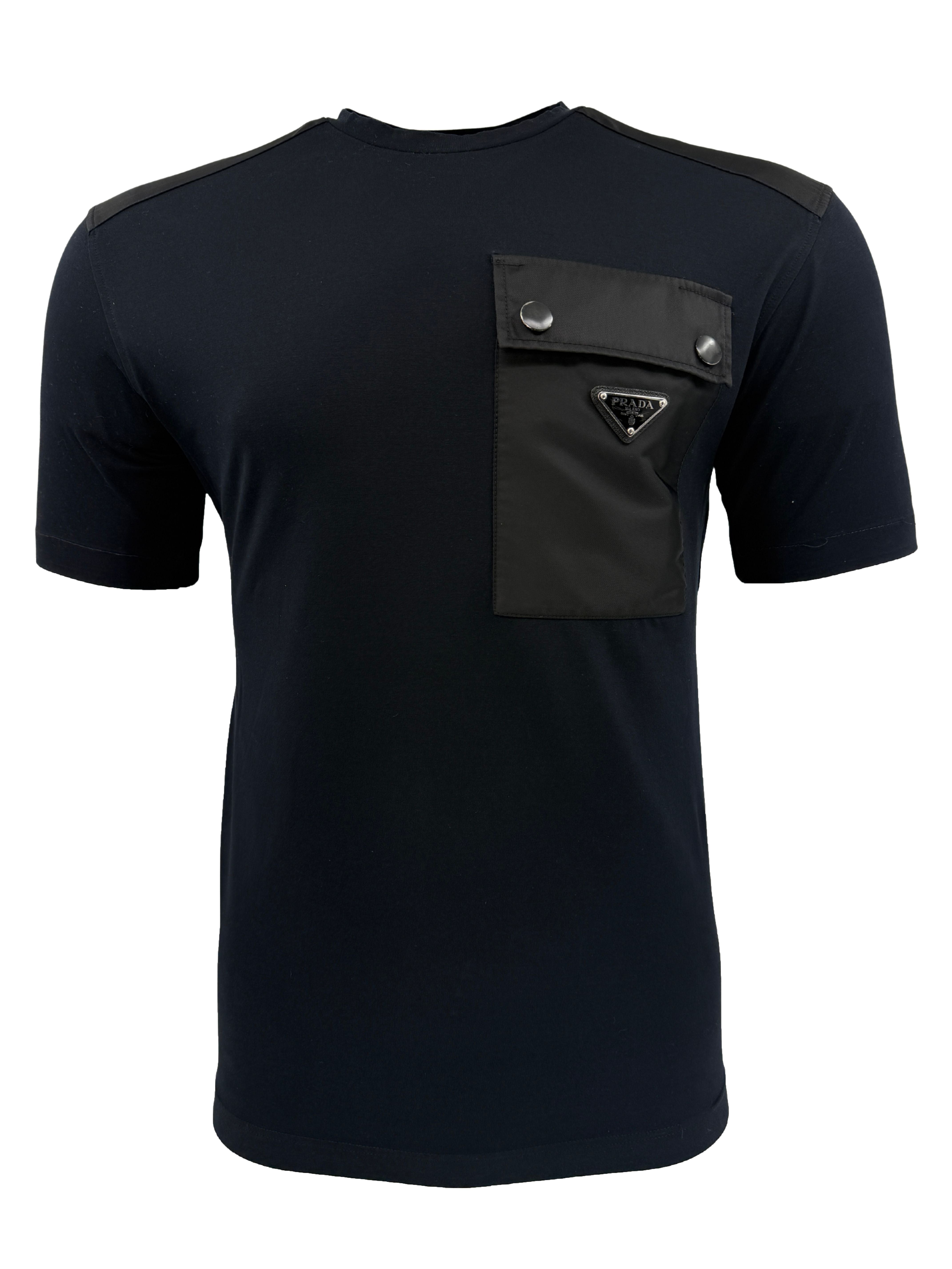 Prada Re-Nylon and Jersey T-Shirt - Black