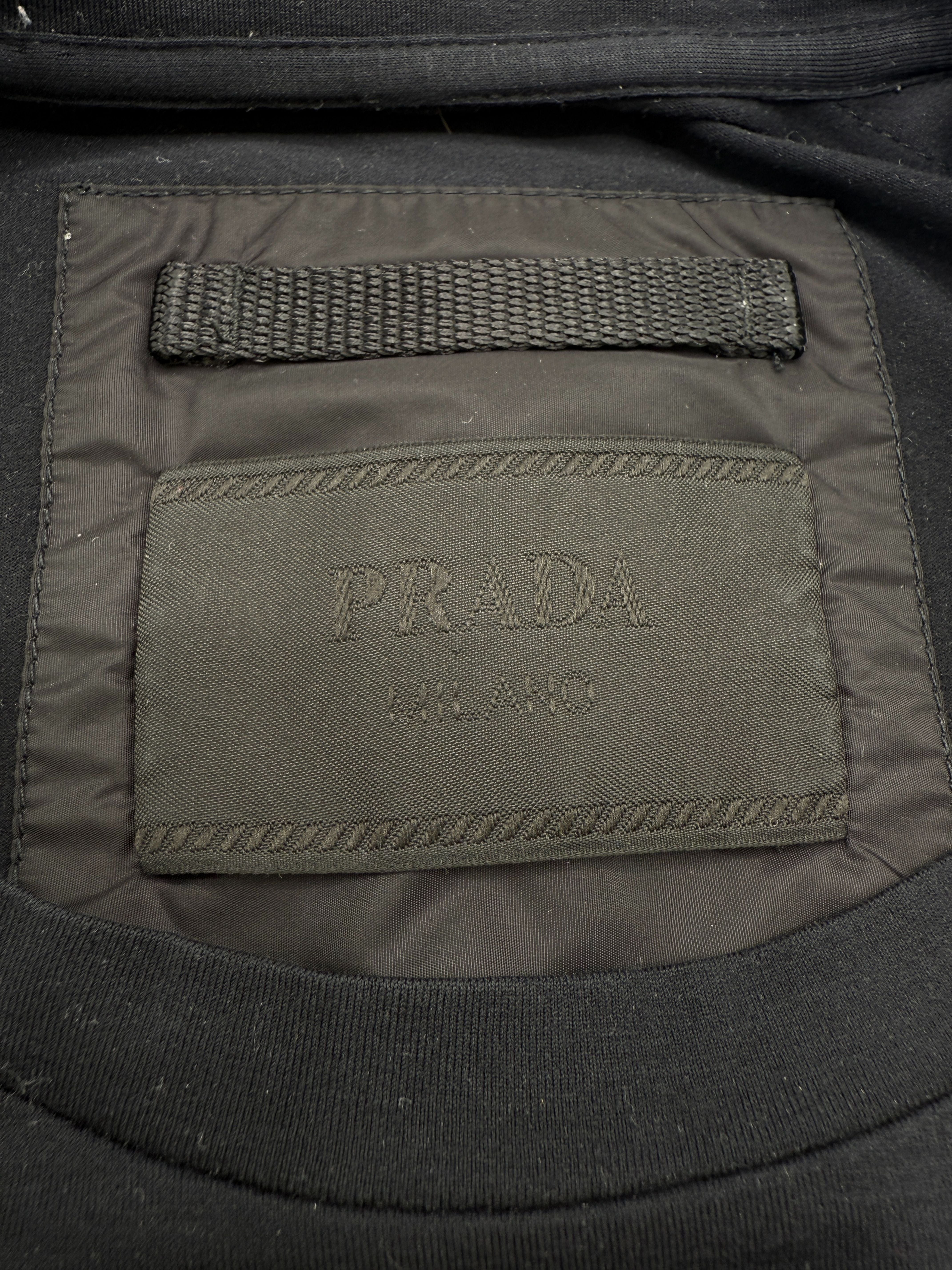 Prada Re-Nylon and Jersey T-Shirt - Black