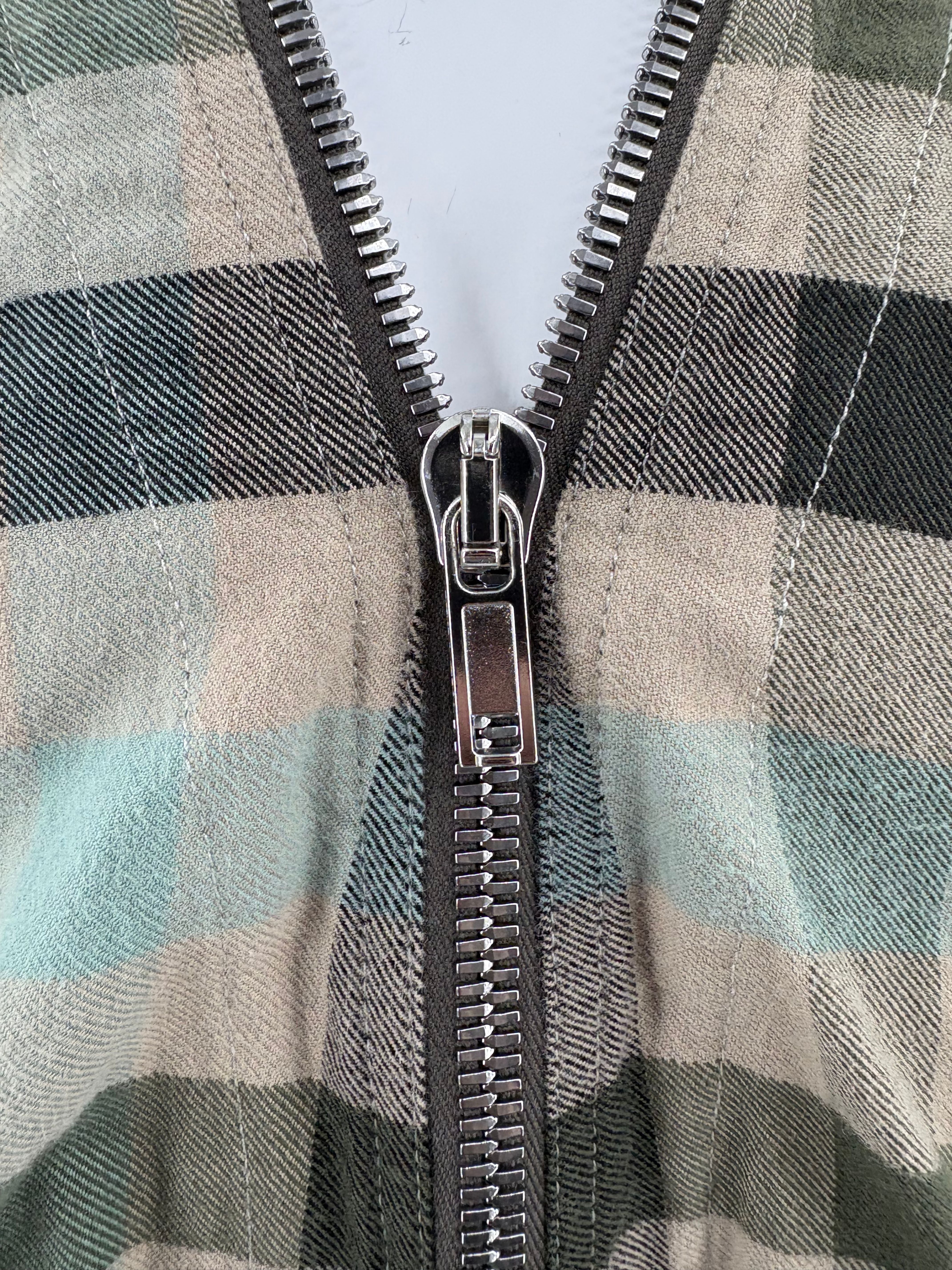 Rick Owens Larry Brushed Cotton Zip Shirt - Check Rick Owens