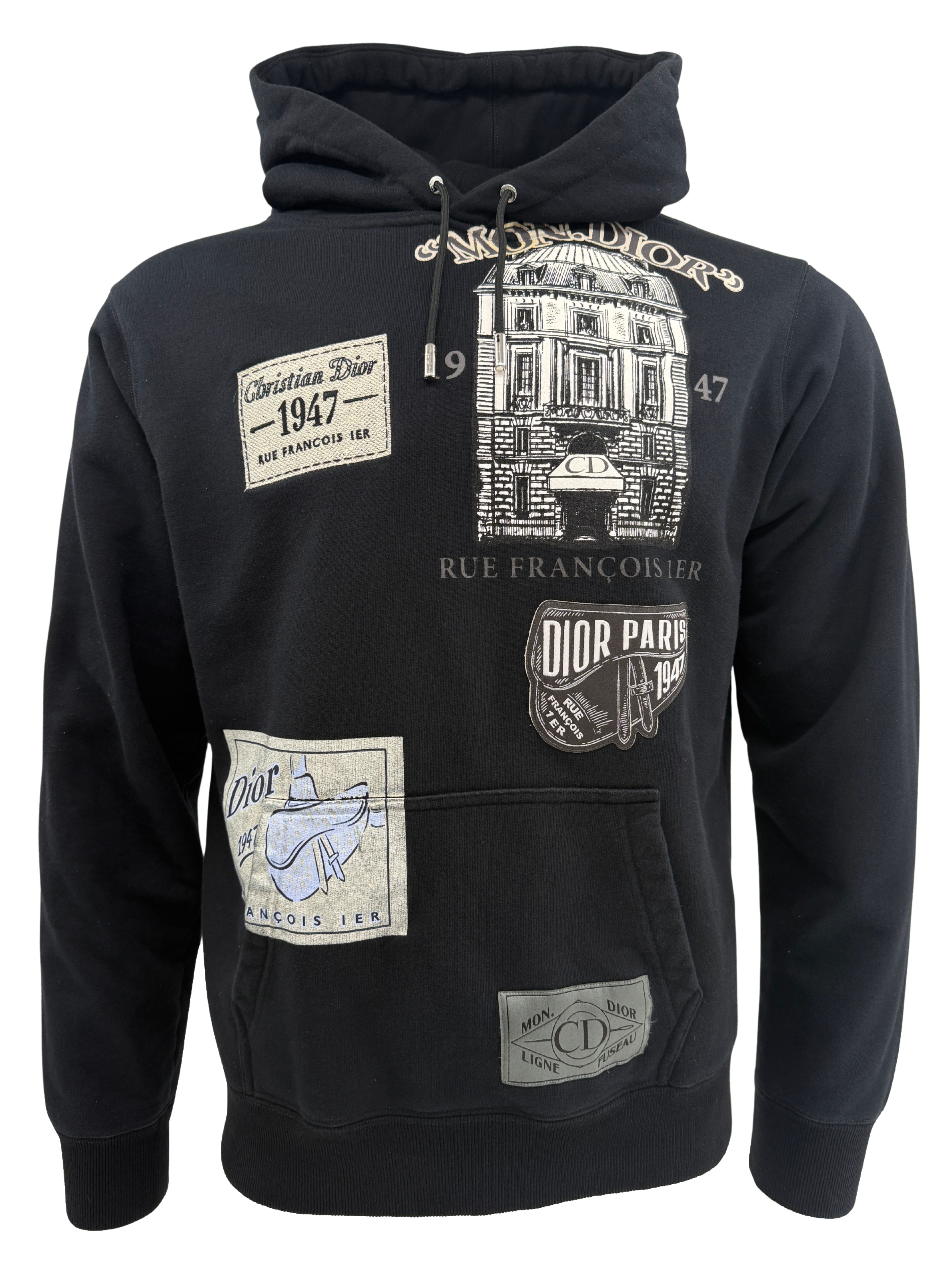 Dior Archives Patch Hoodie - Black Dior