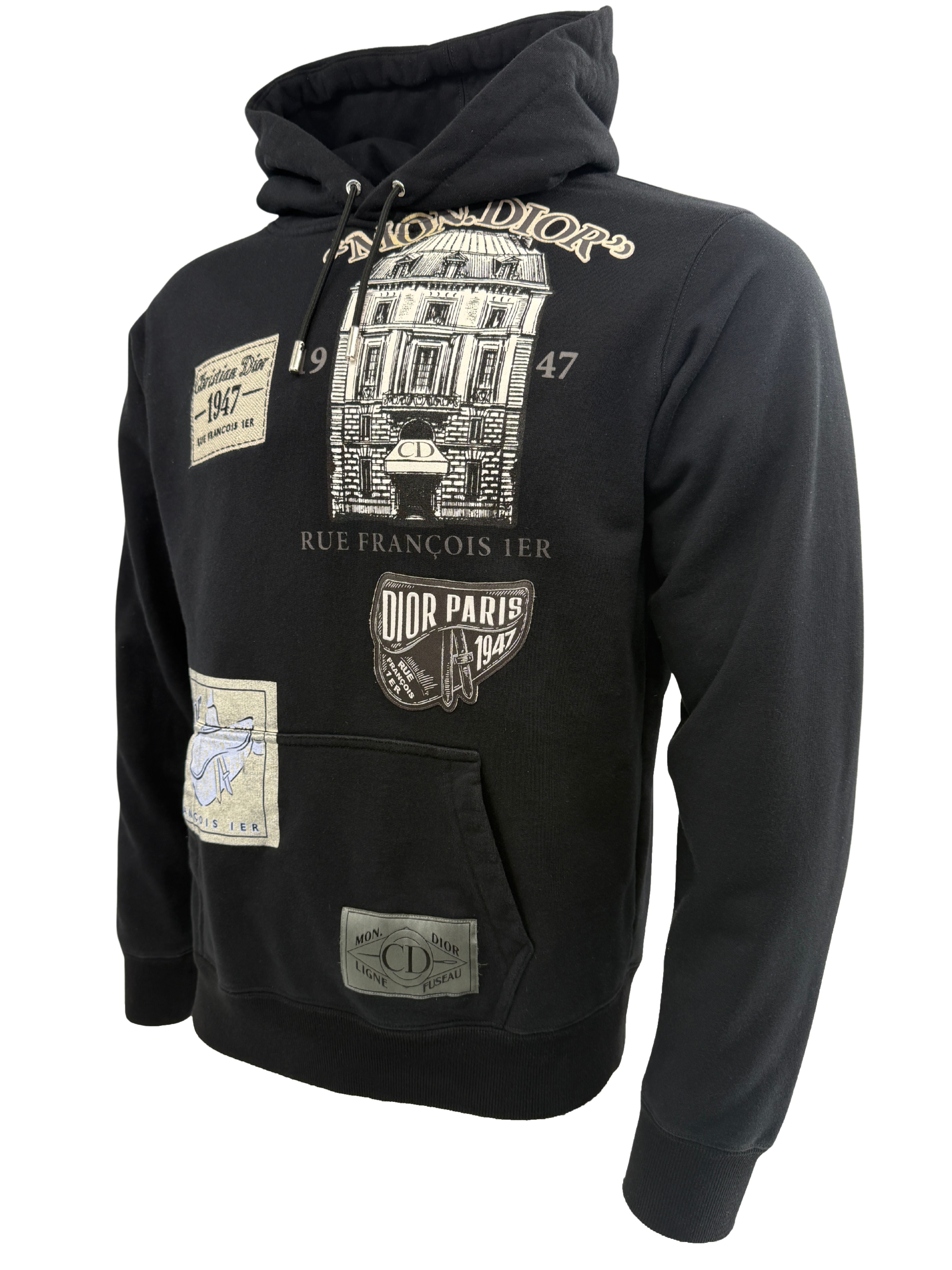 Dior Archives Patch Hoodie - Black Dior