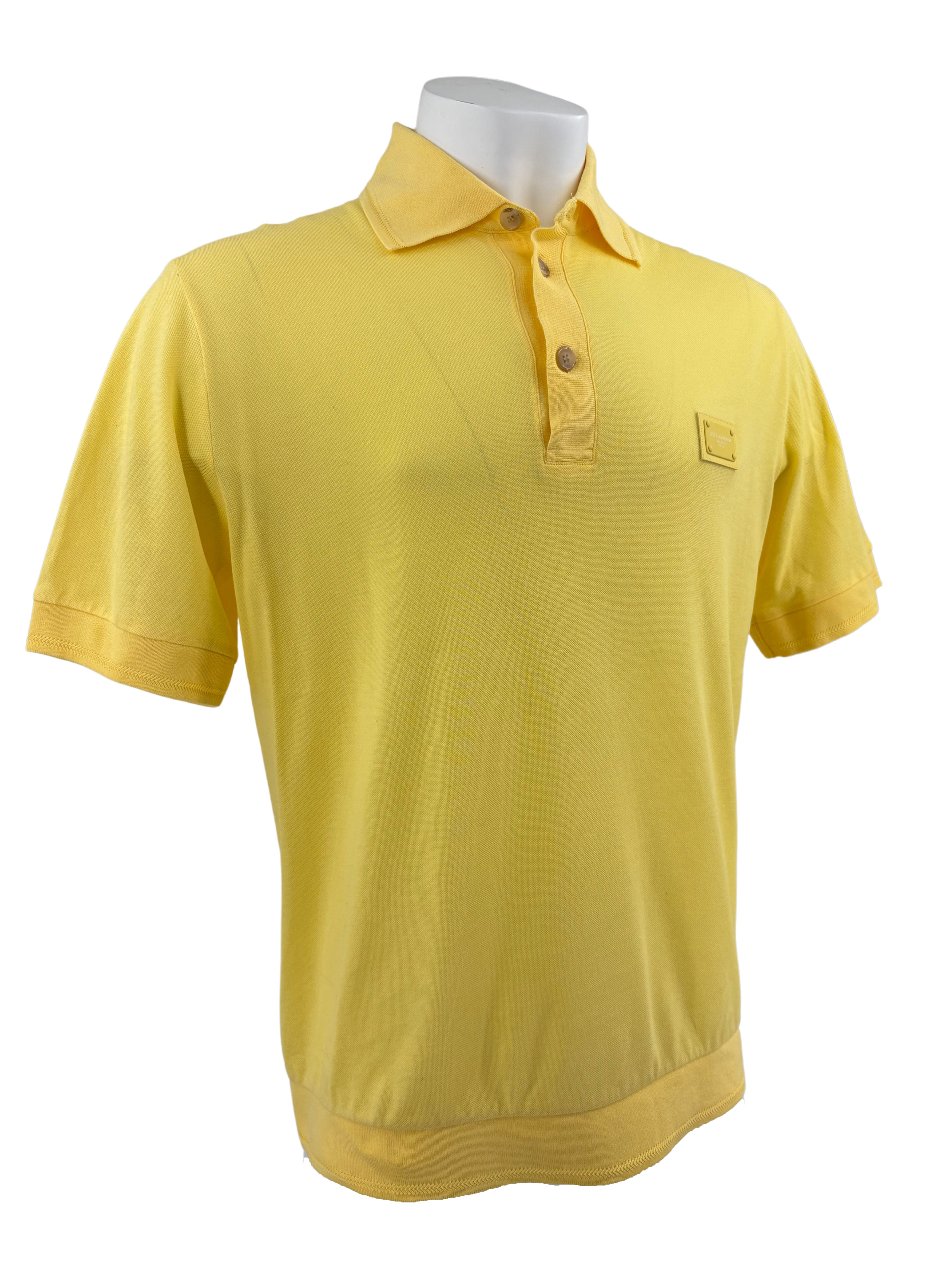 Dolce & Gabbana Plaque Polo - Yellow Dolce & Gabbana
