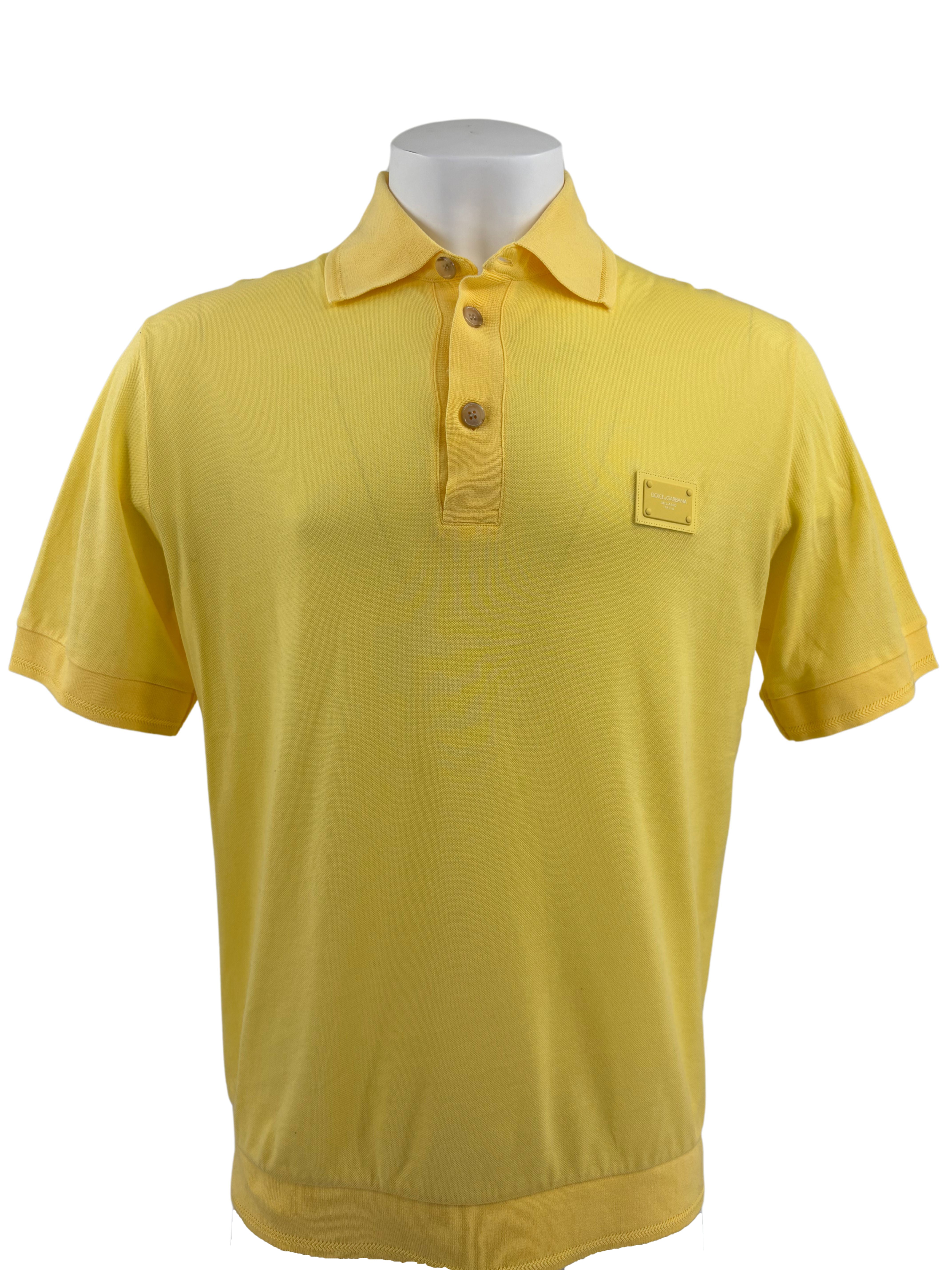 Dolce & Gabbana Plaque Polo - Yellow Dolce & Gabbana