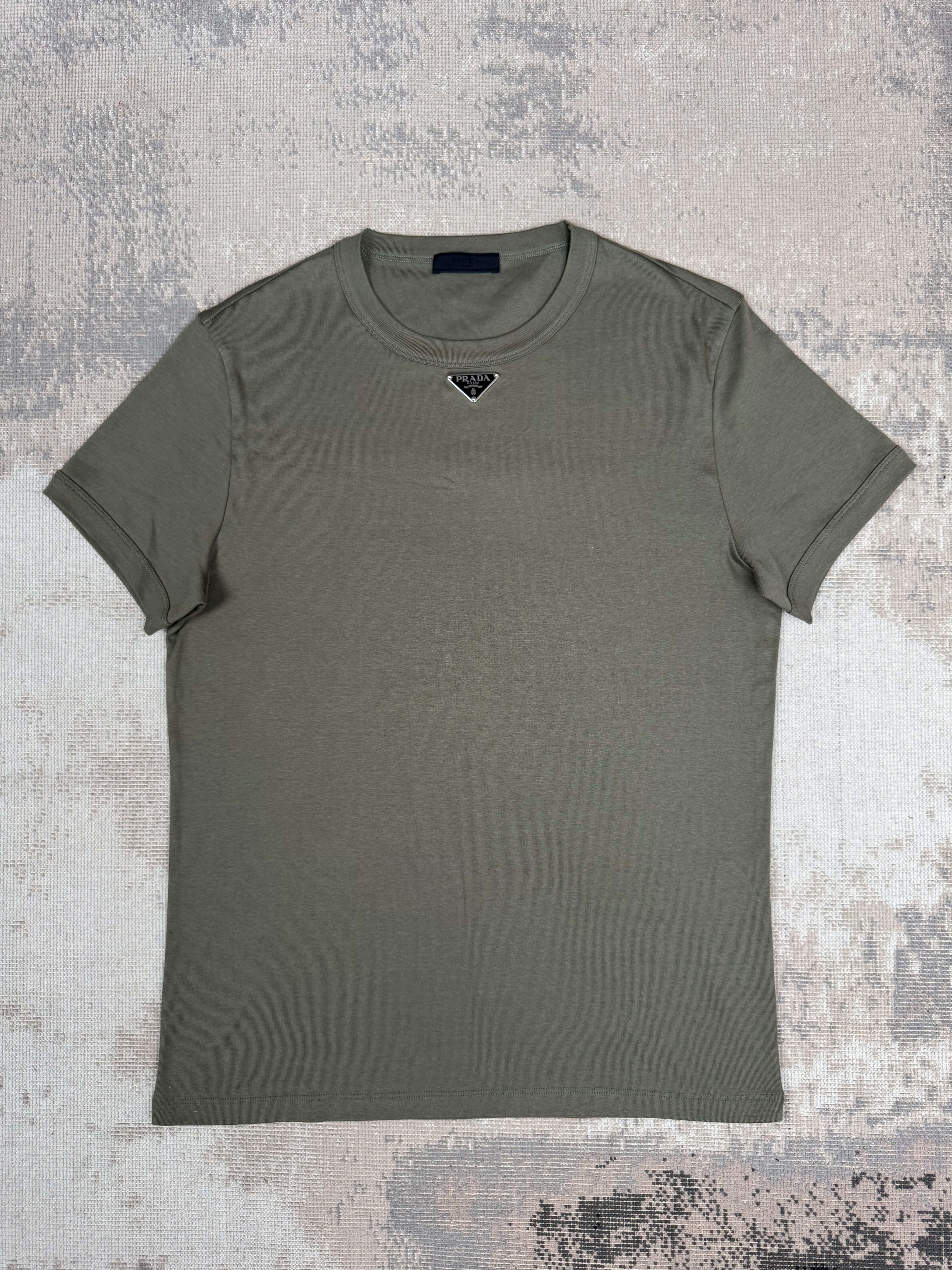 Prada Plaque T-Shirt - Khaki (Unused)