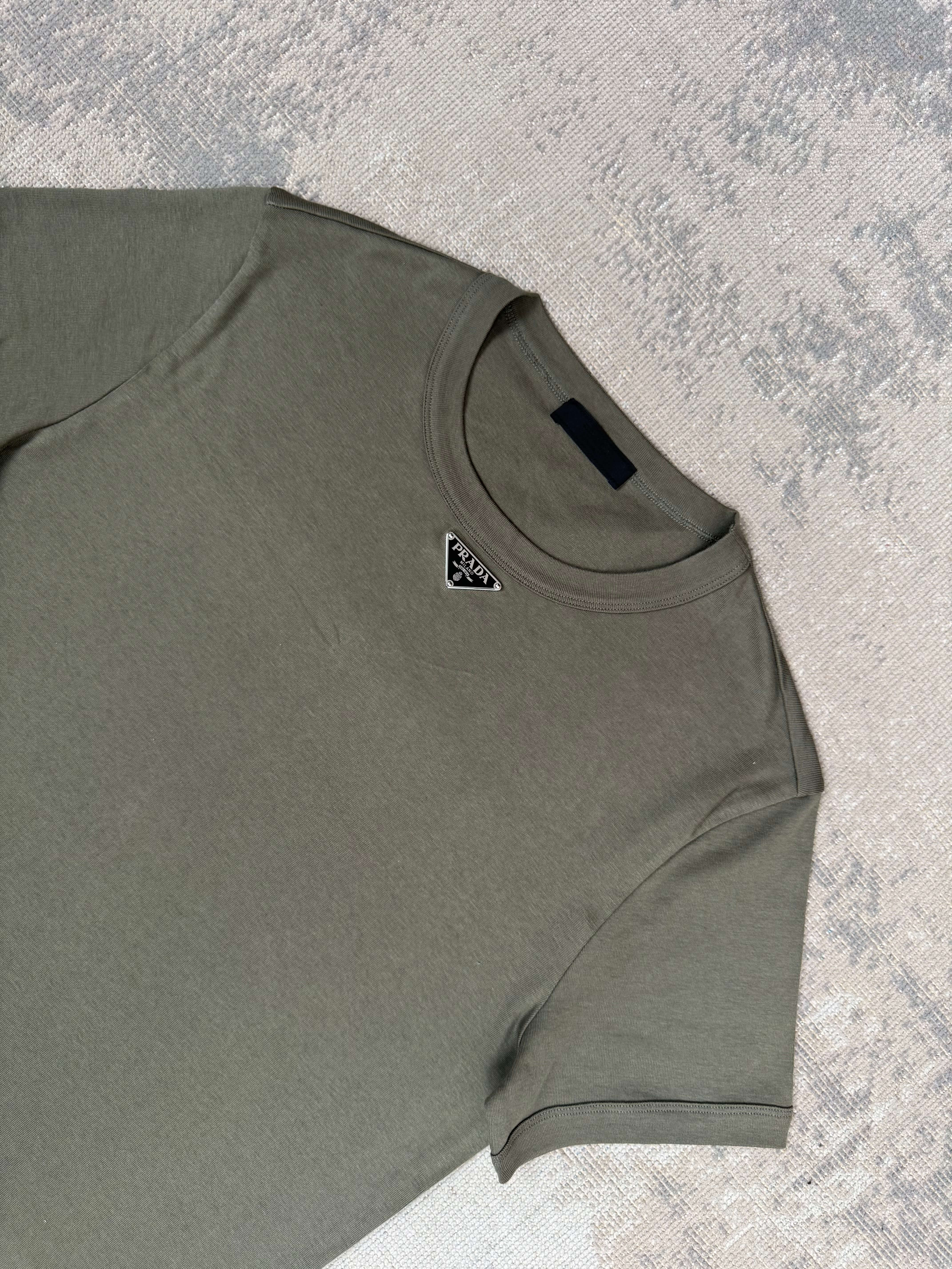 Prada Plaque T-Shirt - Khaki (Unused)