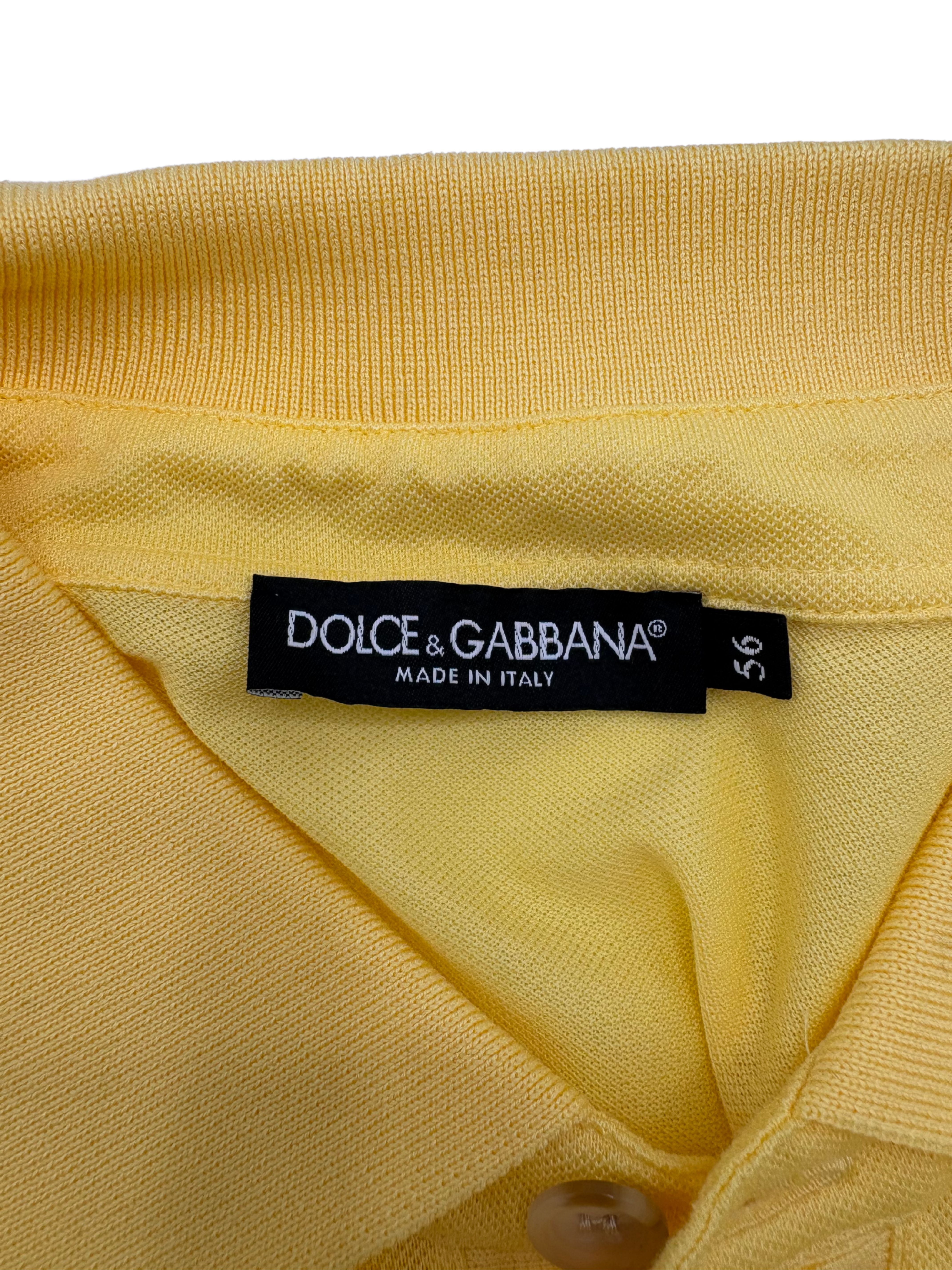 Dolce & Gabbana Plaque Polo - Yellow Dolce & Gabbana