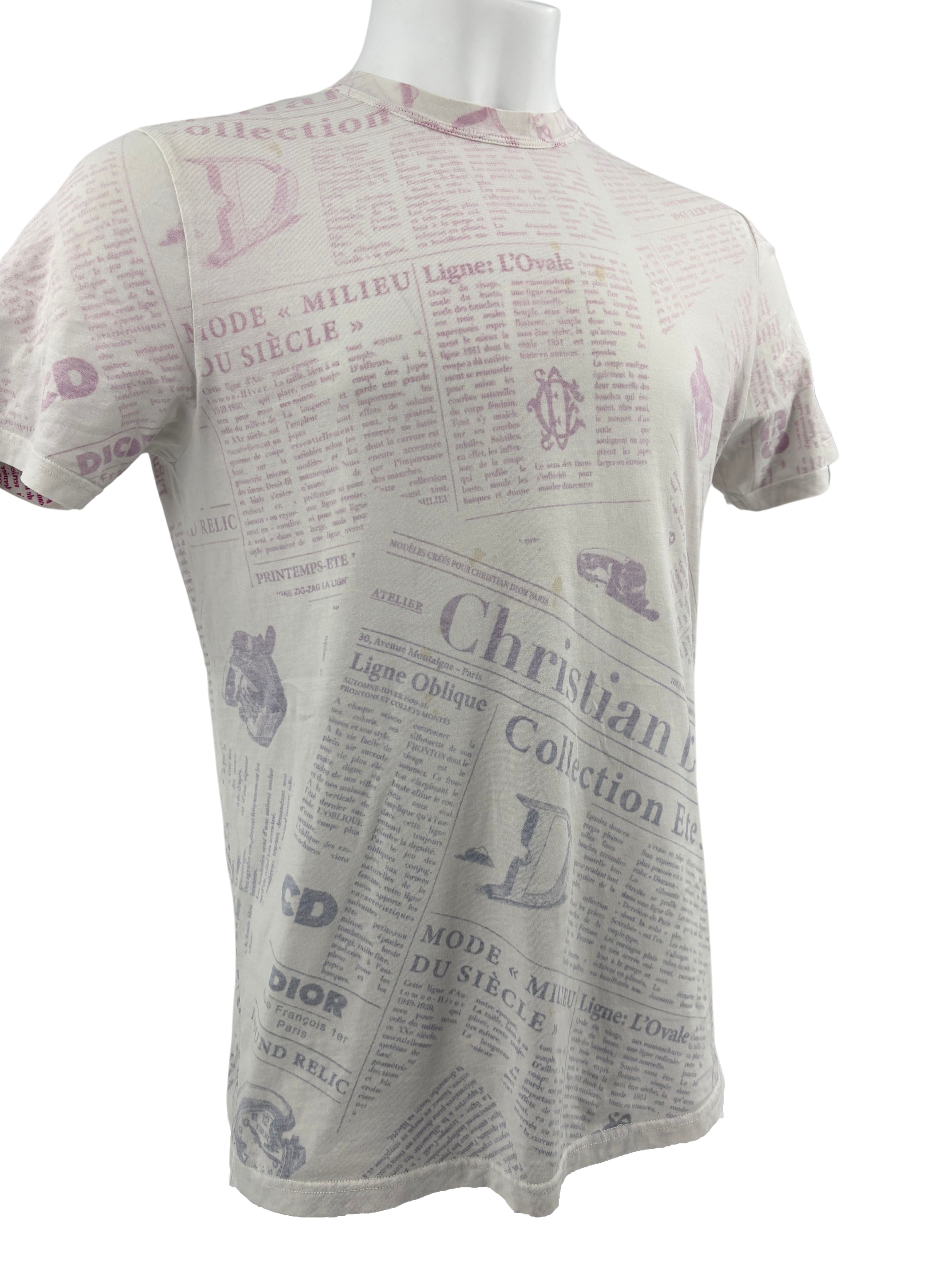 Dior x Daniel Arsham Newspaper T-Shirt - White Dior
