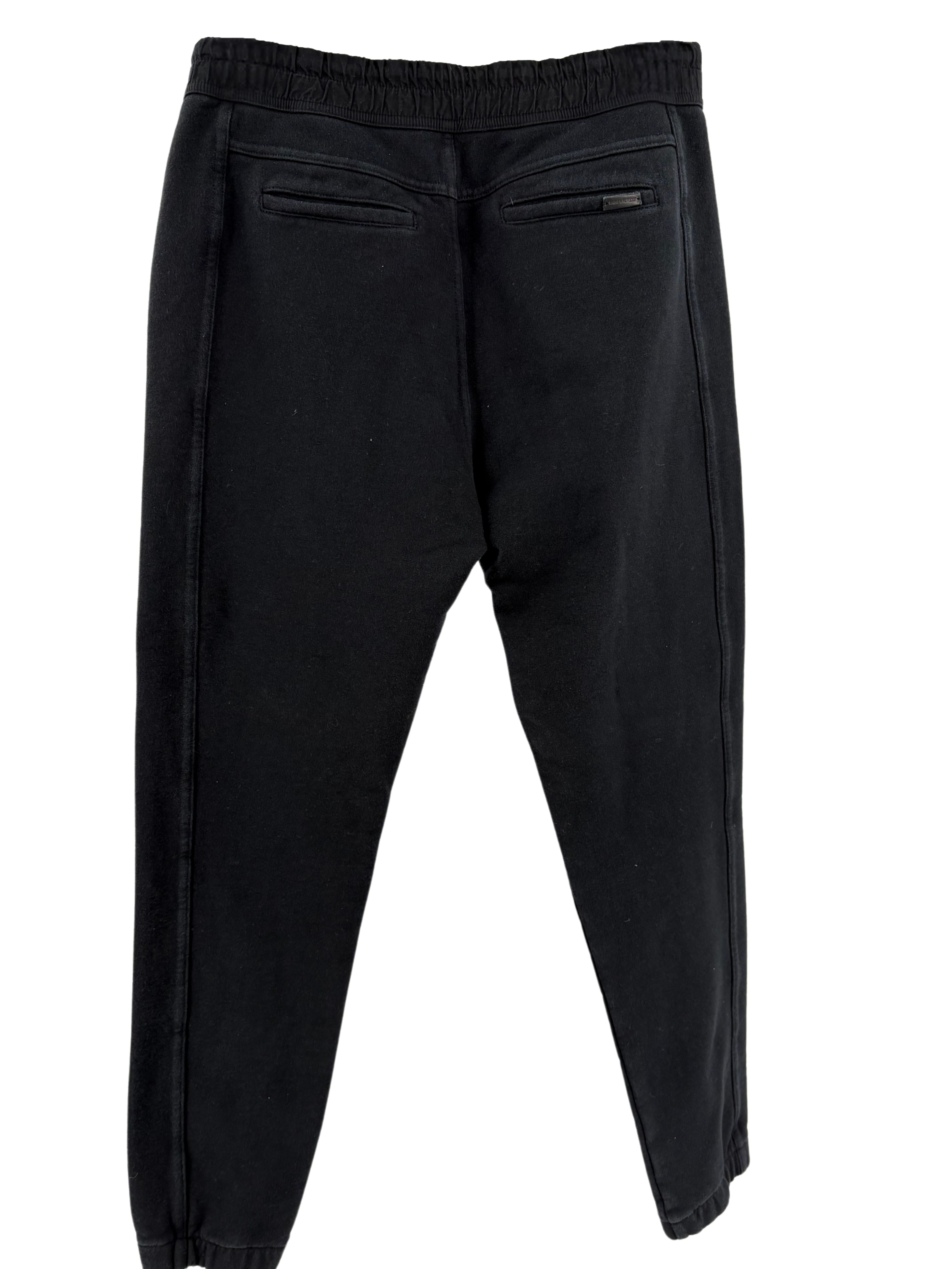 Saint Laurent Tapered Logo-Embroidered Joggers - Black Saint Laurent