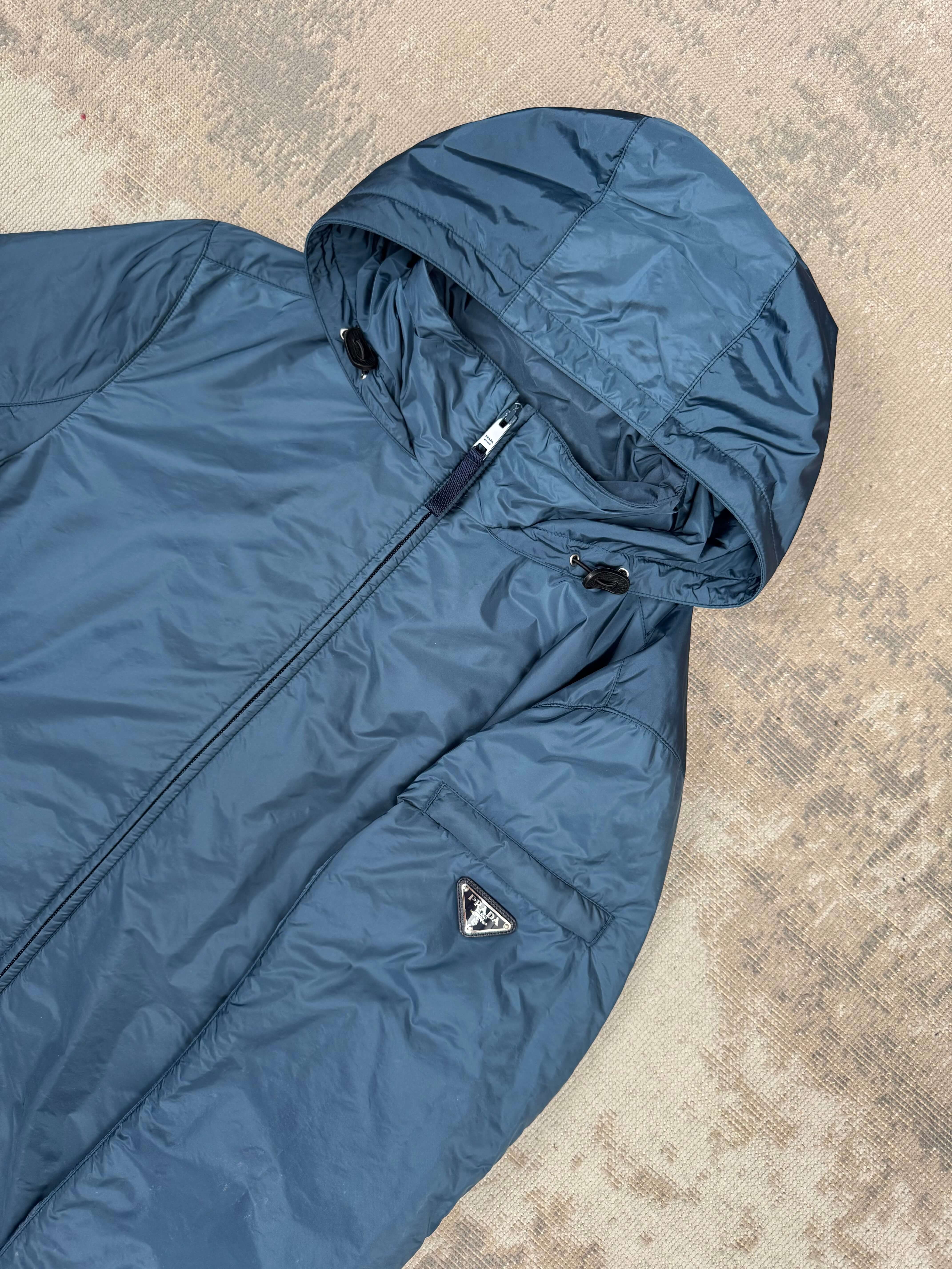 Prada Re-Nylon Applique Jacket - Steel Blue Prada