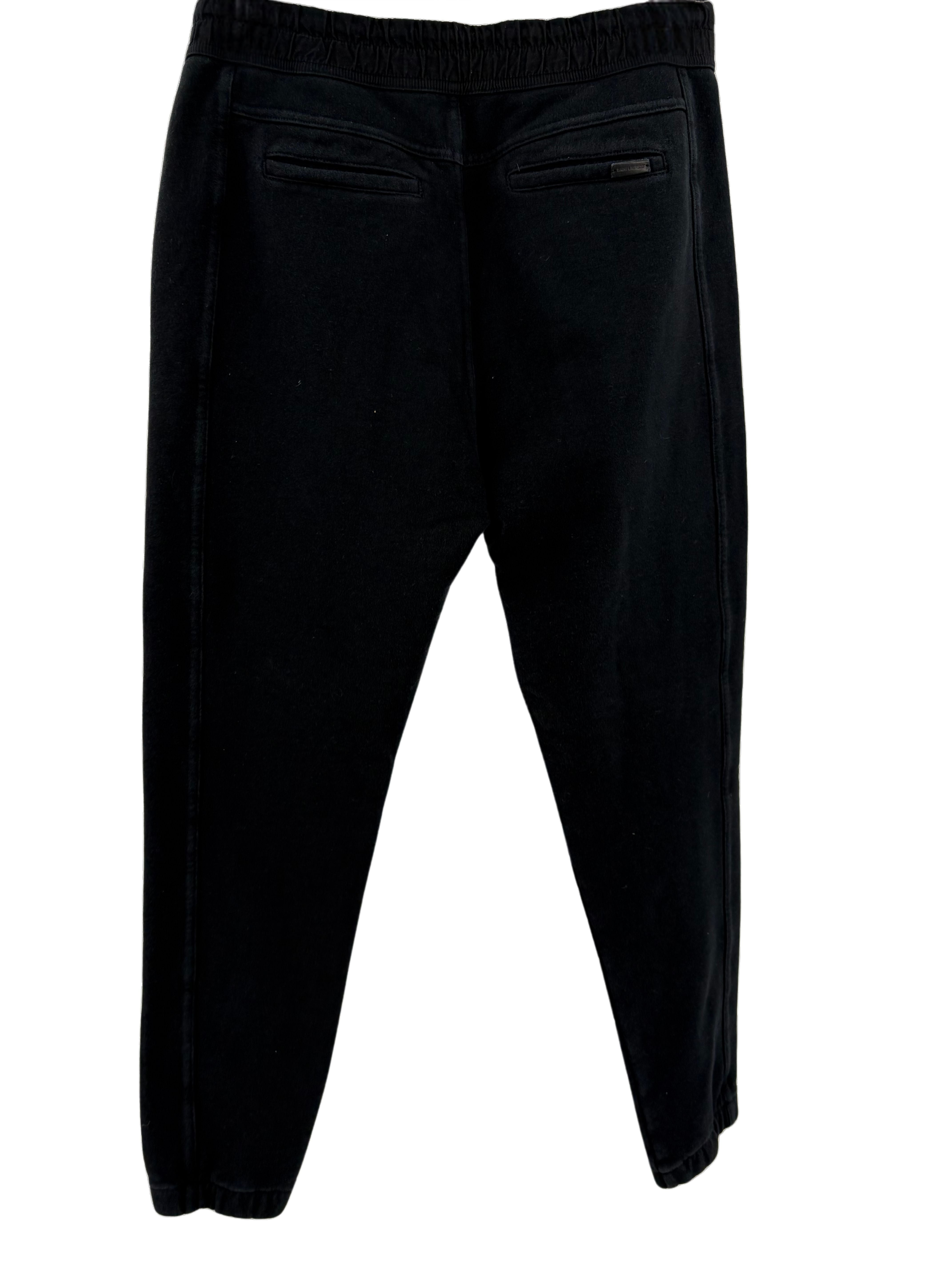 Saint Laurent Tapered Logo-Embroidered Joggers - Black Saint Laurent