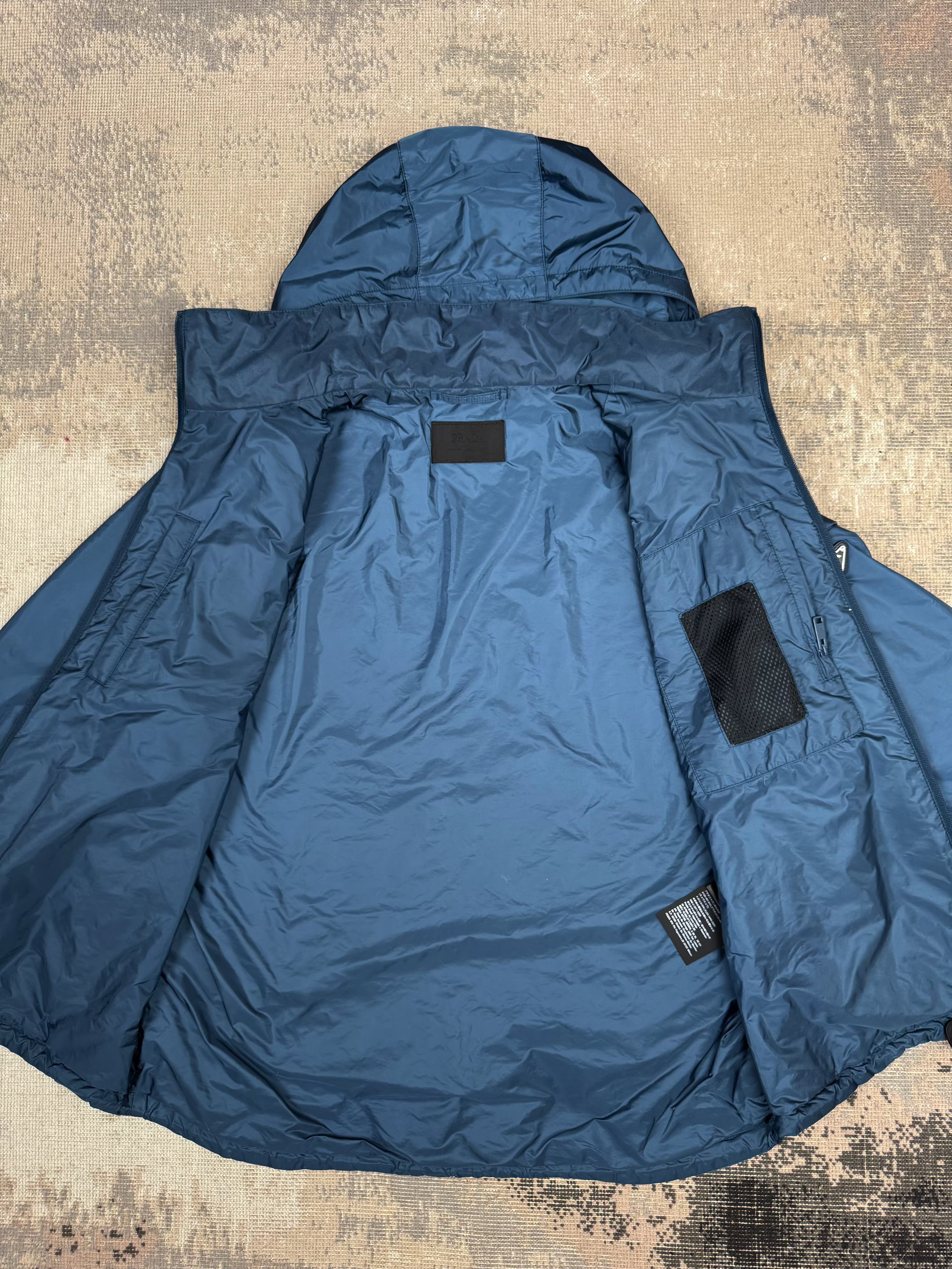 Prada Re-Nylon Applique Jacket - Steel Blue Prada