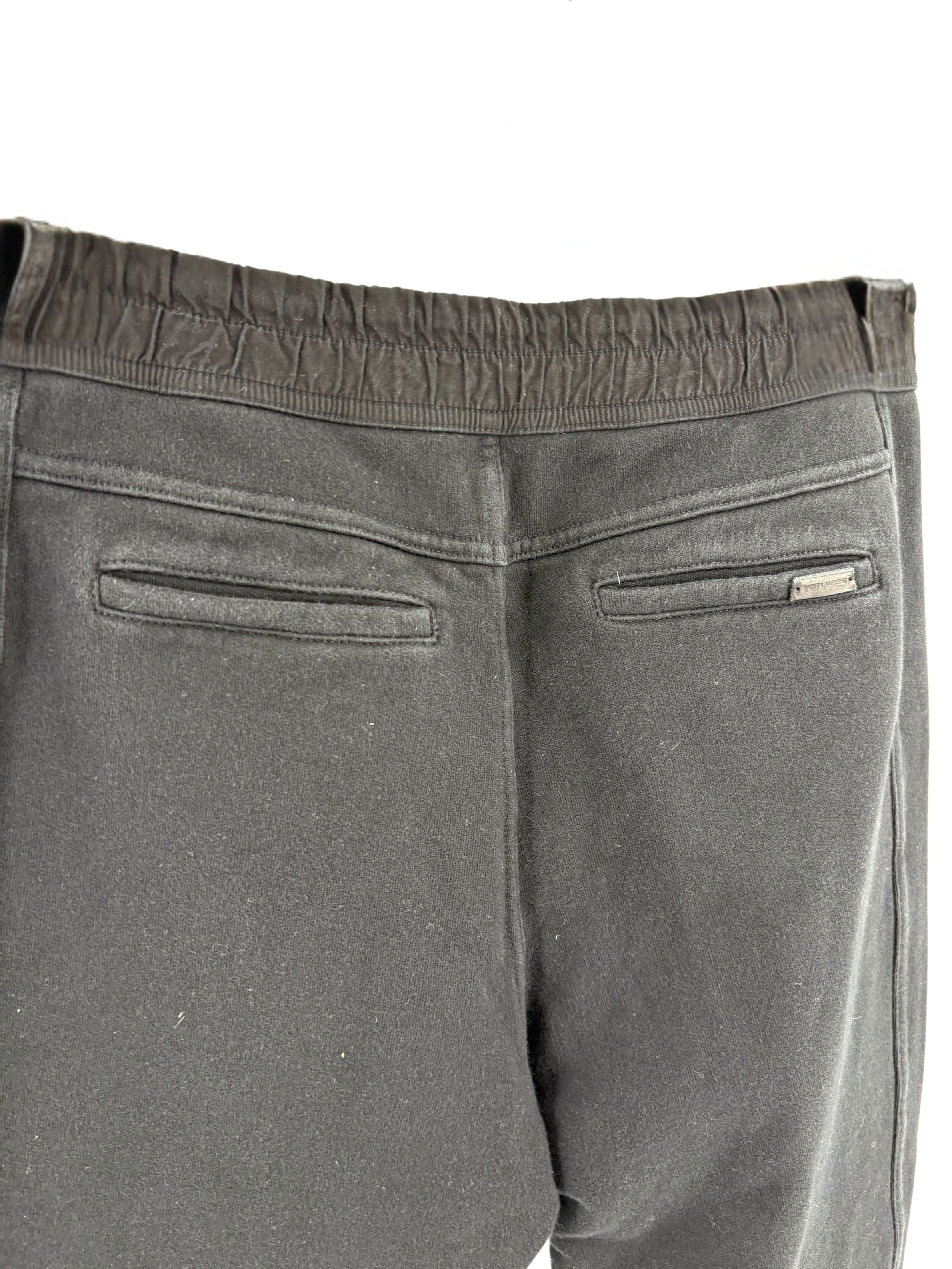 Saint Laurent Tapered Logo-Embroidered Joggers - Black Saint Laurent
