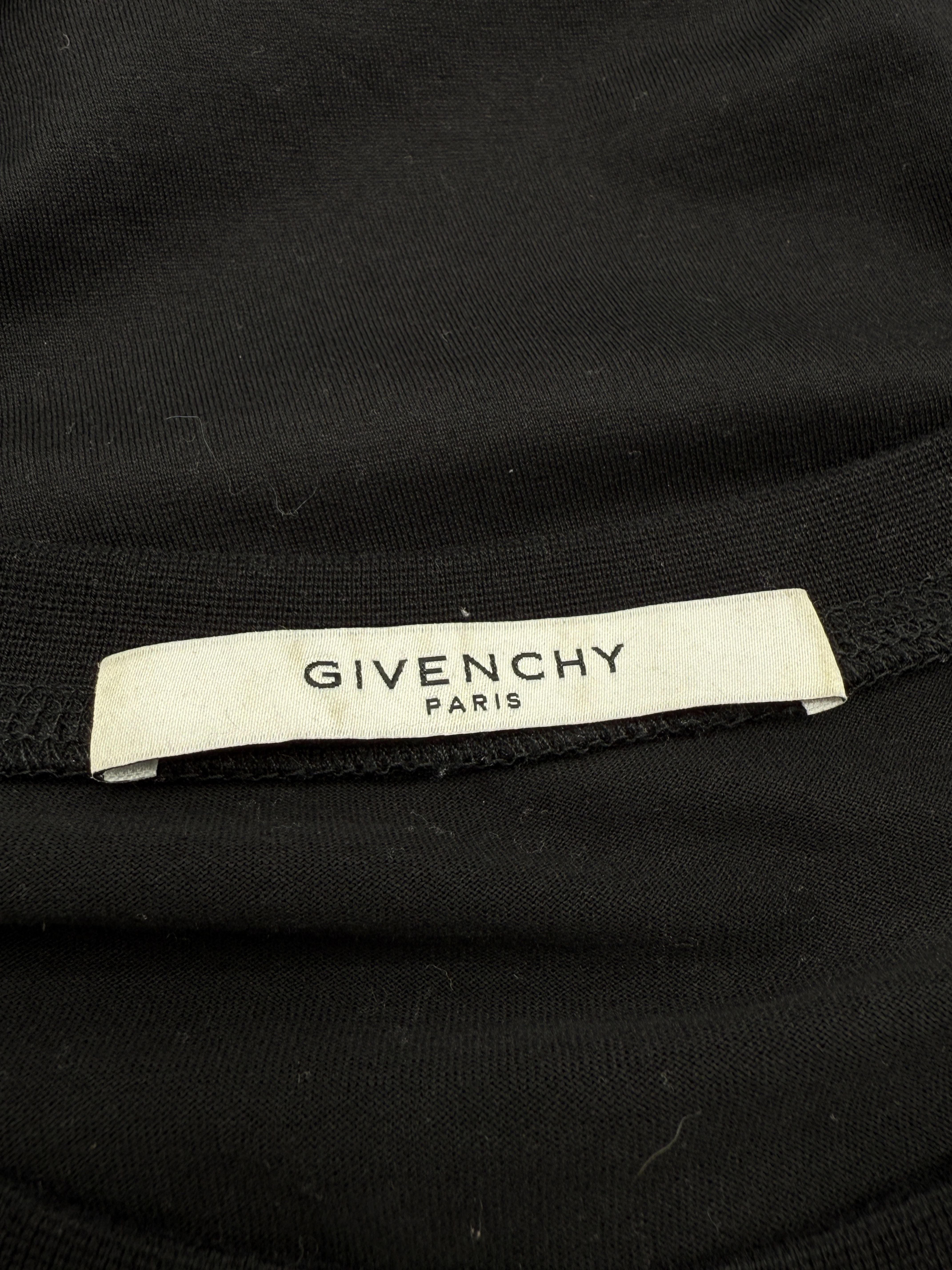 Givenchy Long Sleeve Towelling Logo T-Shirt - Black HOLE