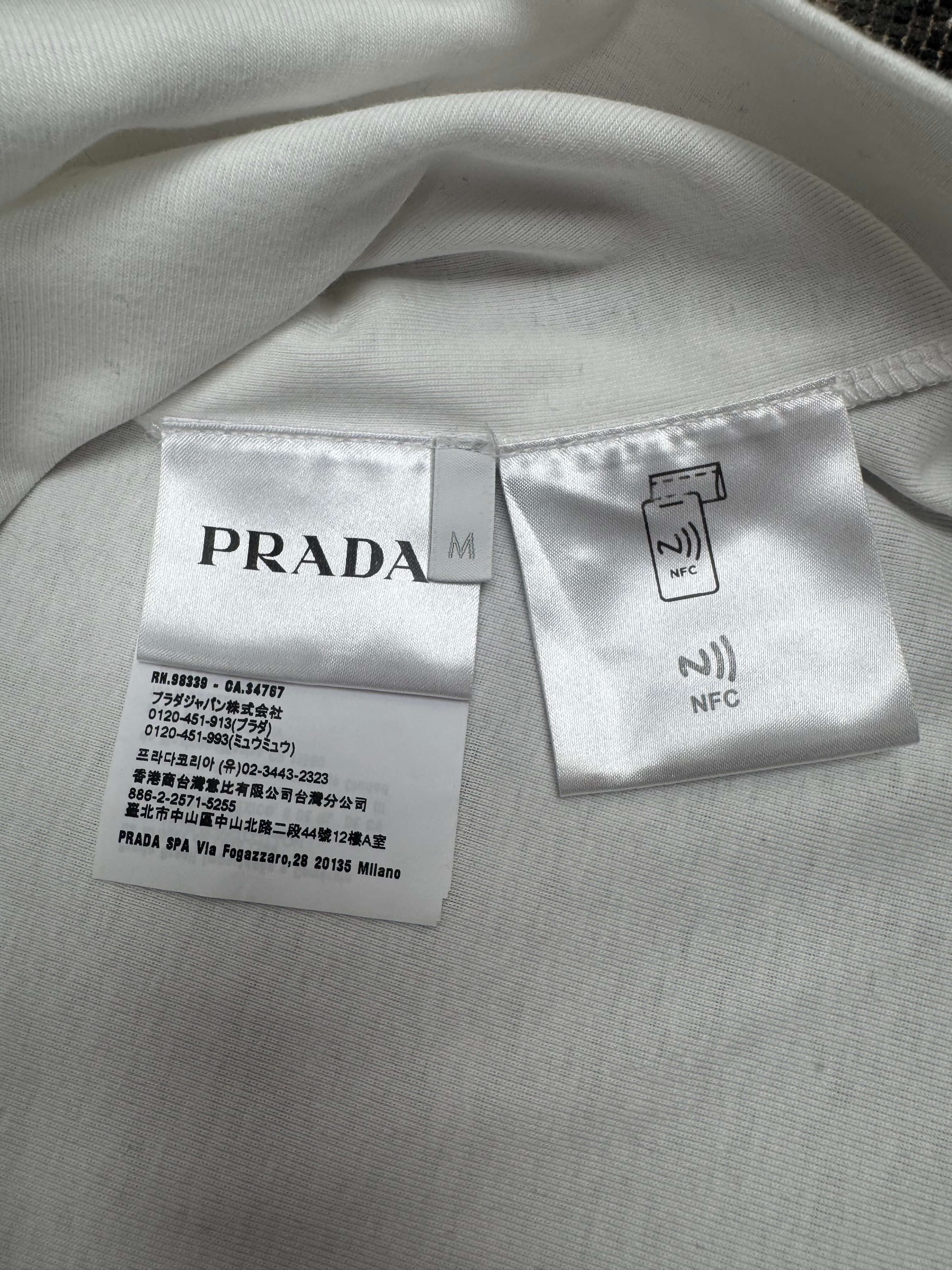 Prada Plaque T-Shirt - White Prada