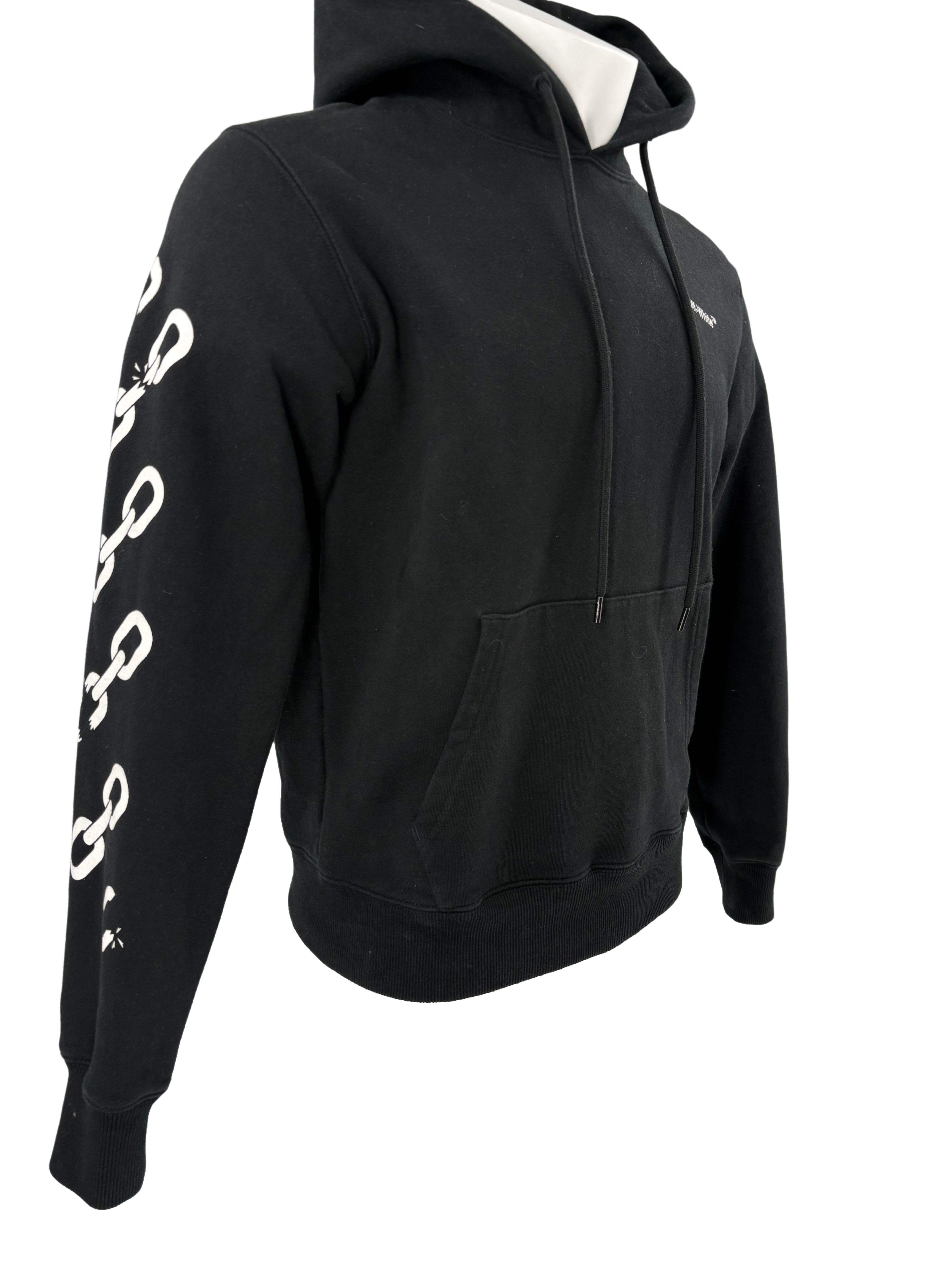 Off-White Chain Arrow Print Hoodie - Black Off-White