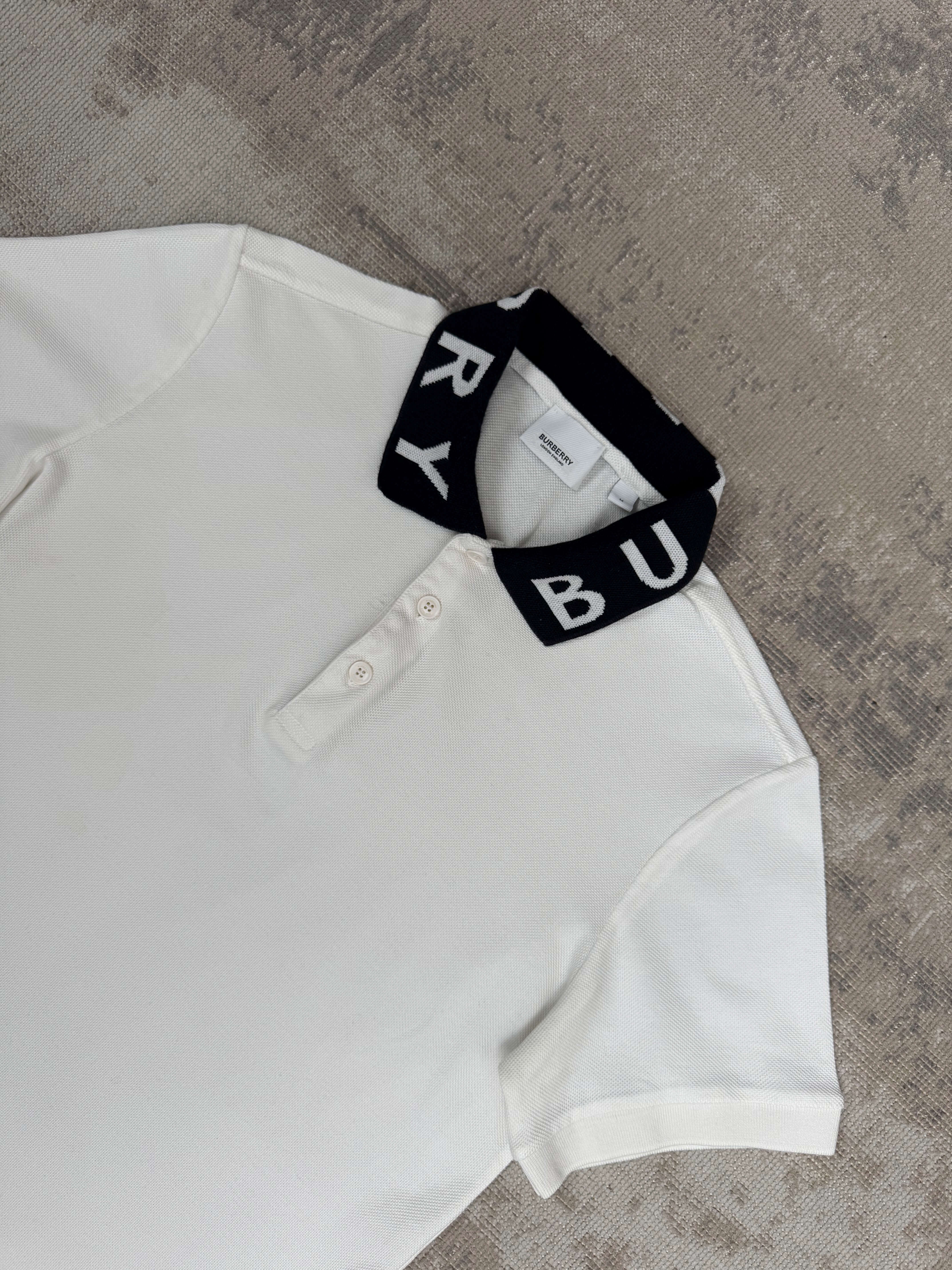 Burberry Ryland Collared Polo - White Burberry