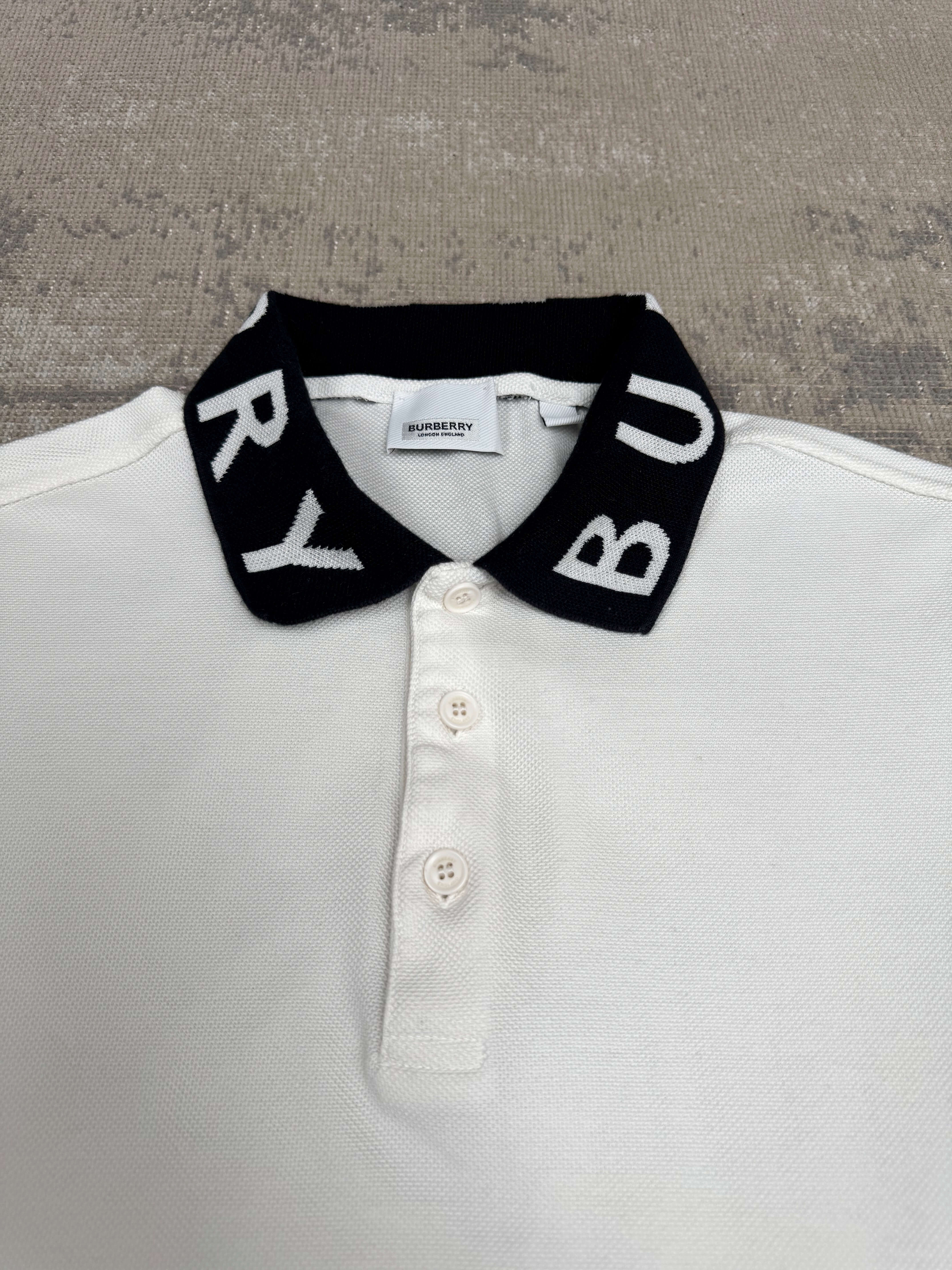 Burberry Ryland Collared Polo - White Burberry