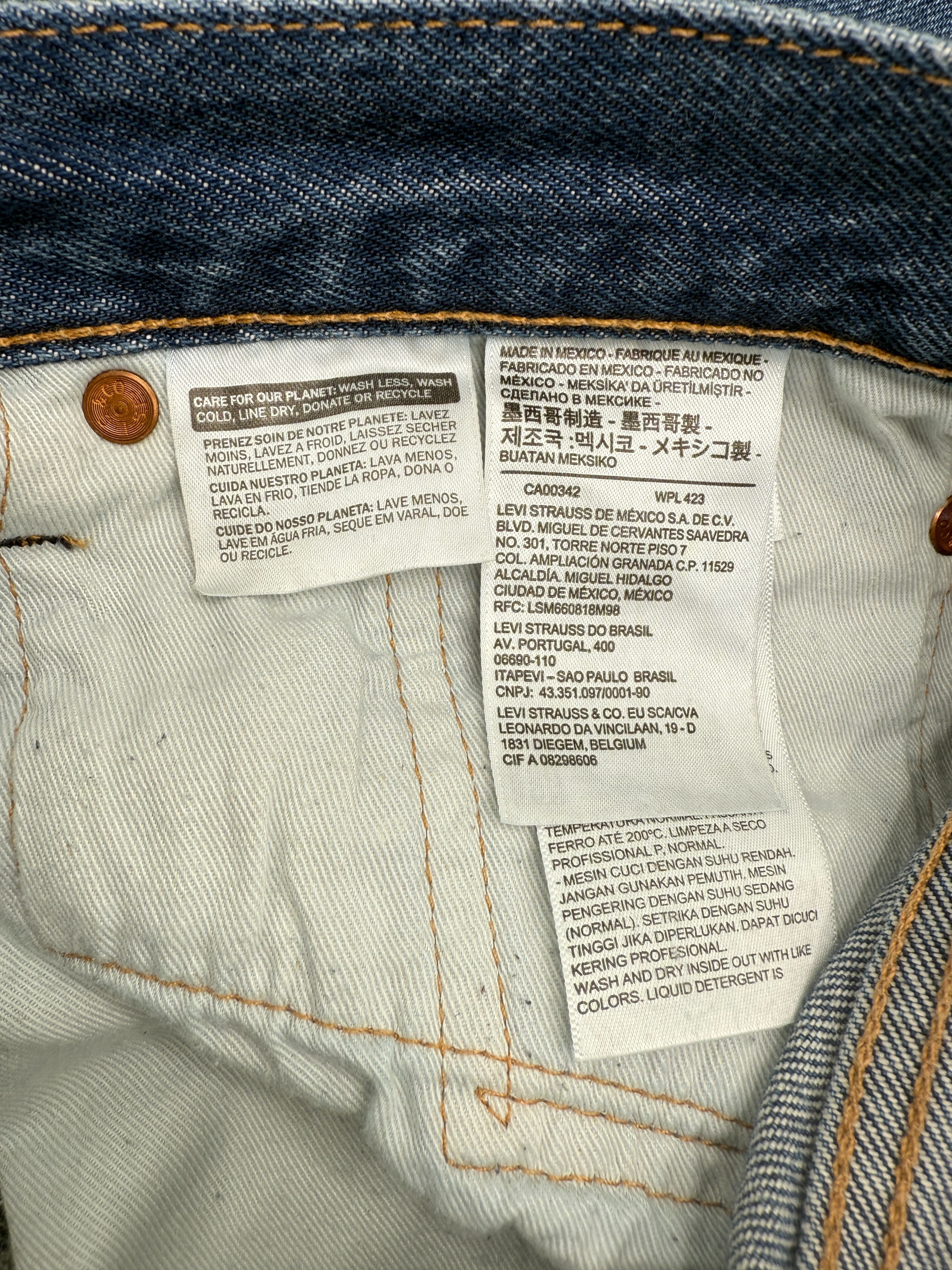 Denim Tears x Levi's Cotton Wreath-print straight-leg jeans - Blue