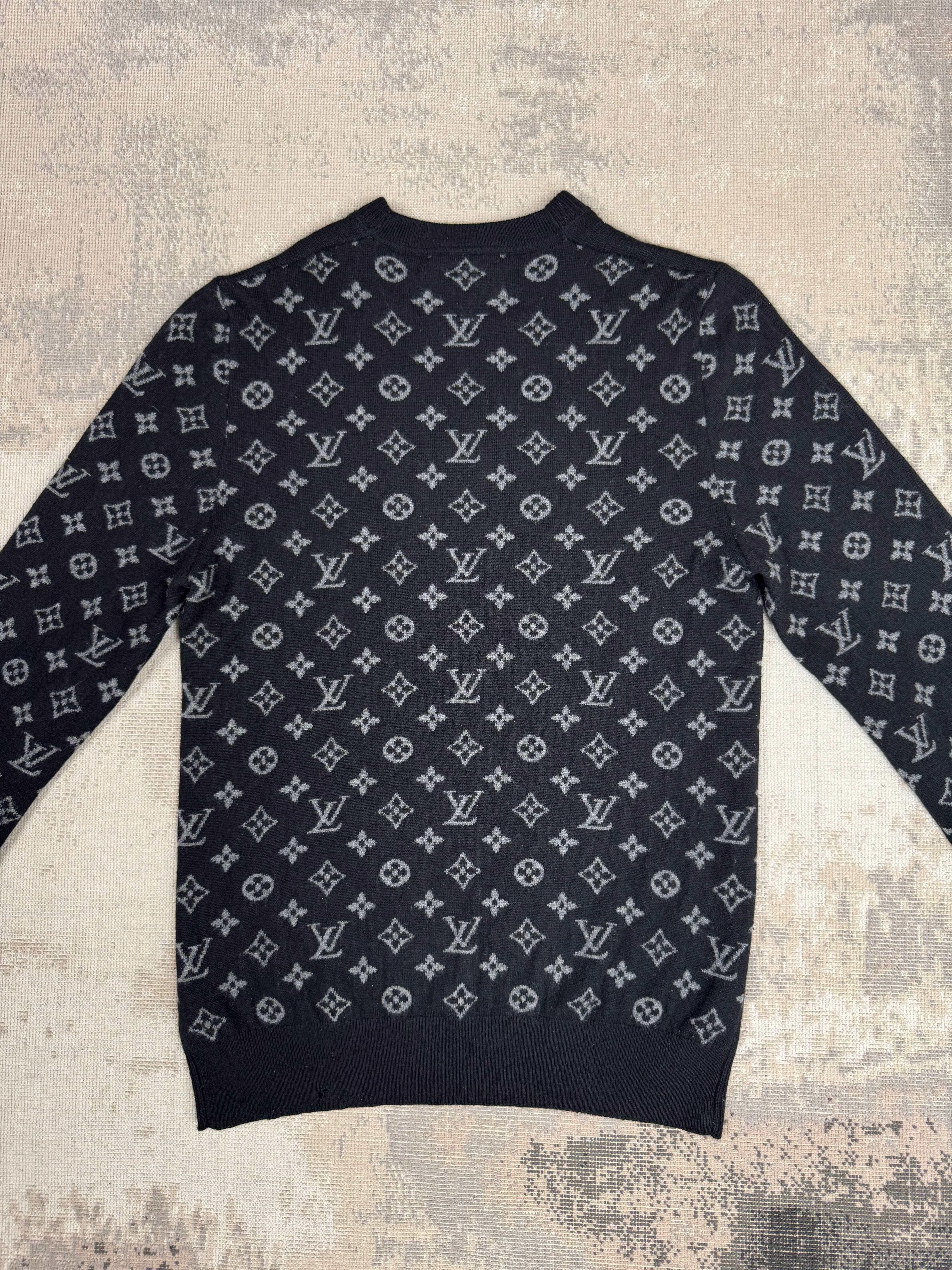 Louis Vuitton Half Monogram Cashmere Jumper - Black Louis Vuitton