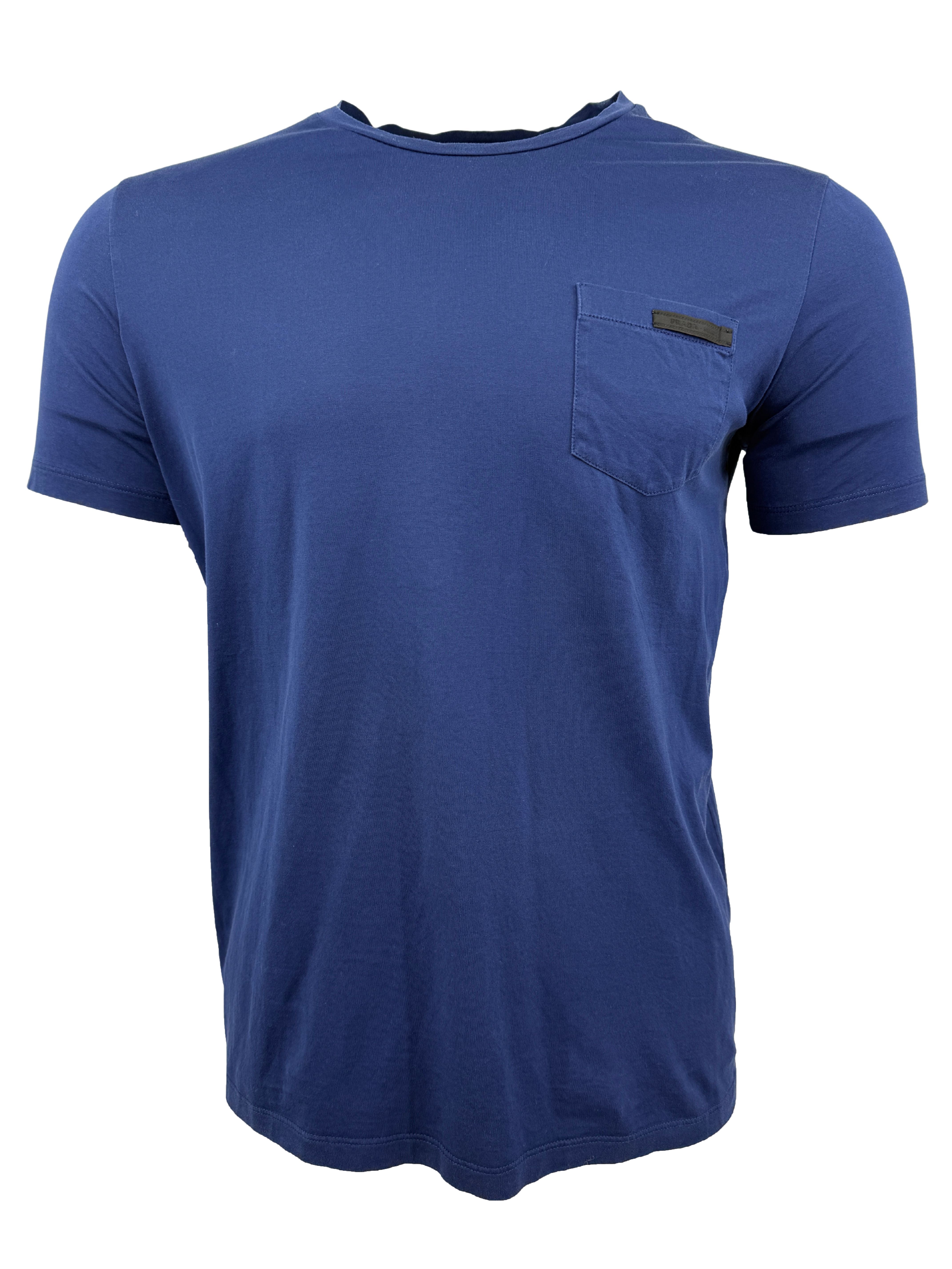 Prada Logo Pocket T-Shirt - Blue Prada