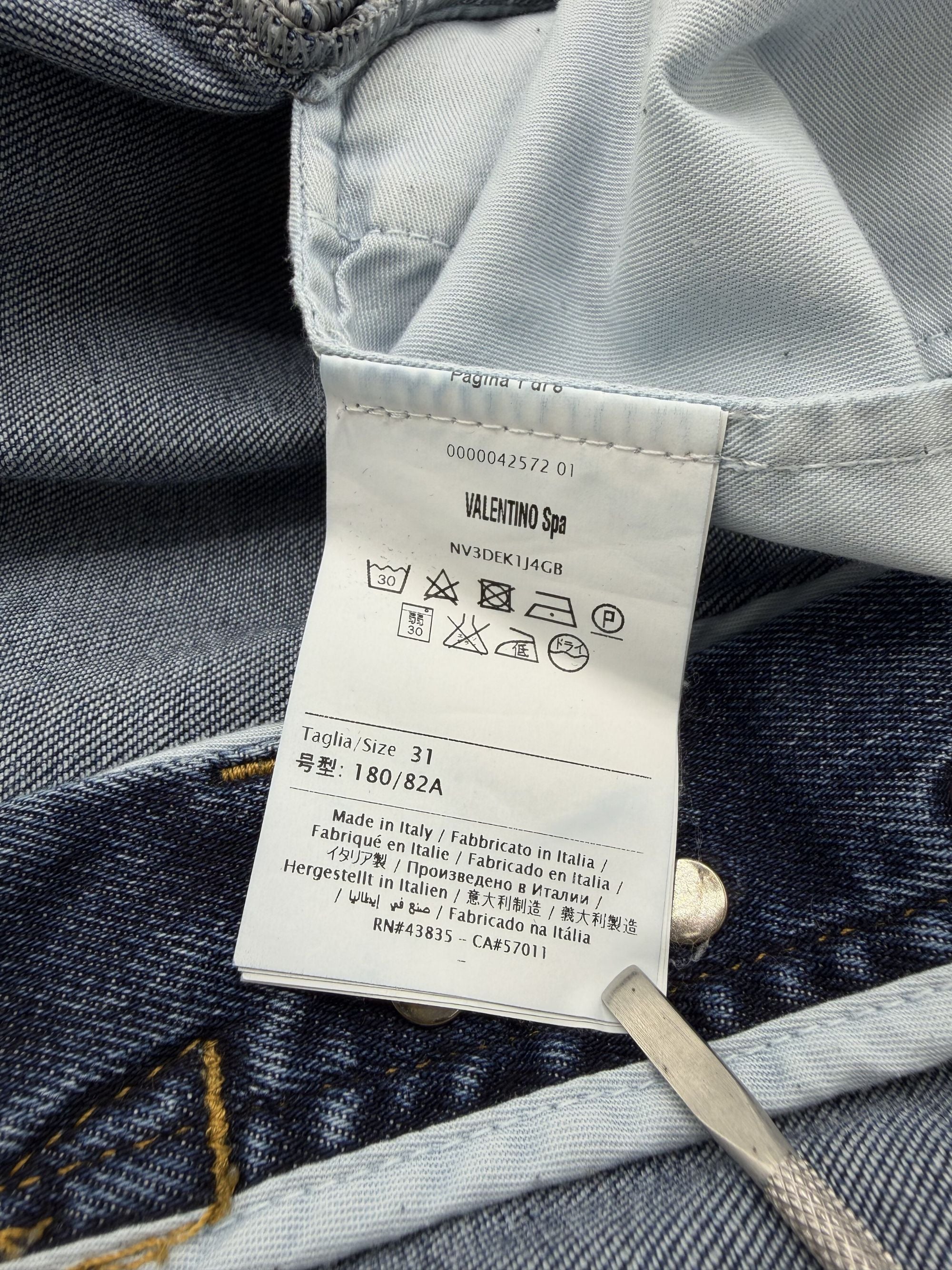 Valentino Marble Wash Jeans - Navy Valentino