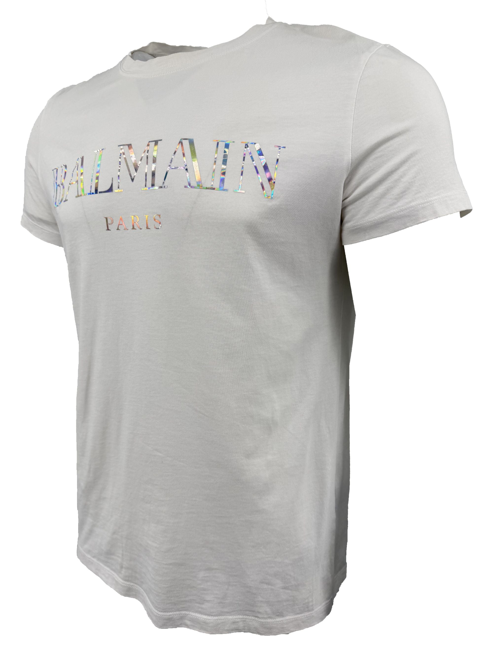 Balmain Foil Logo T-Shirt - White Balmain