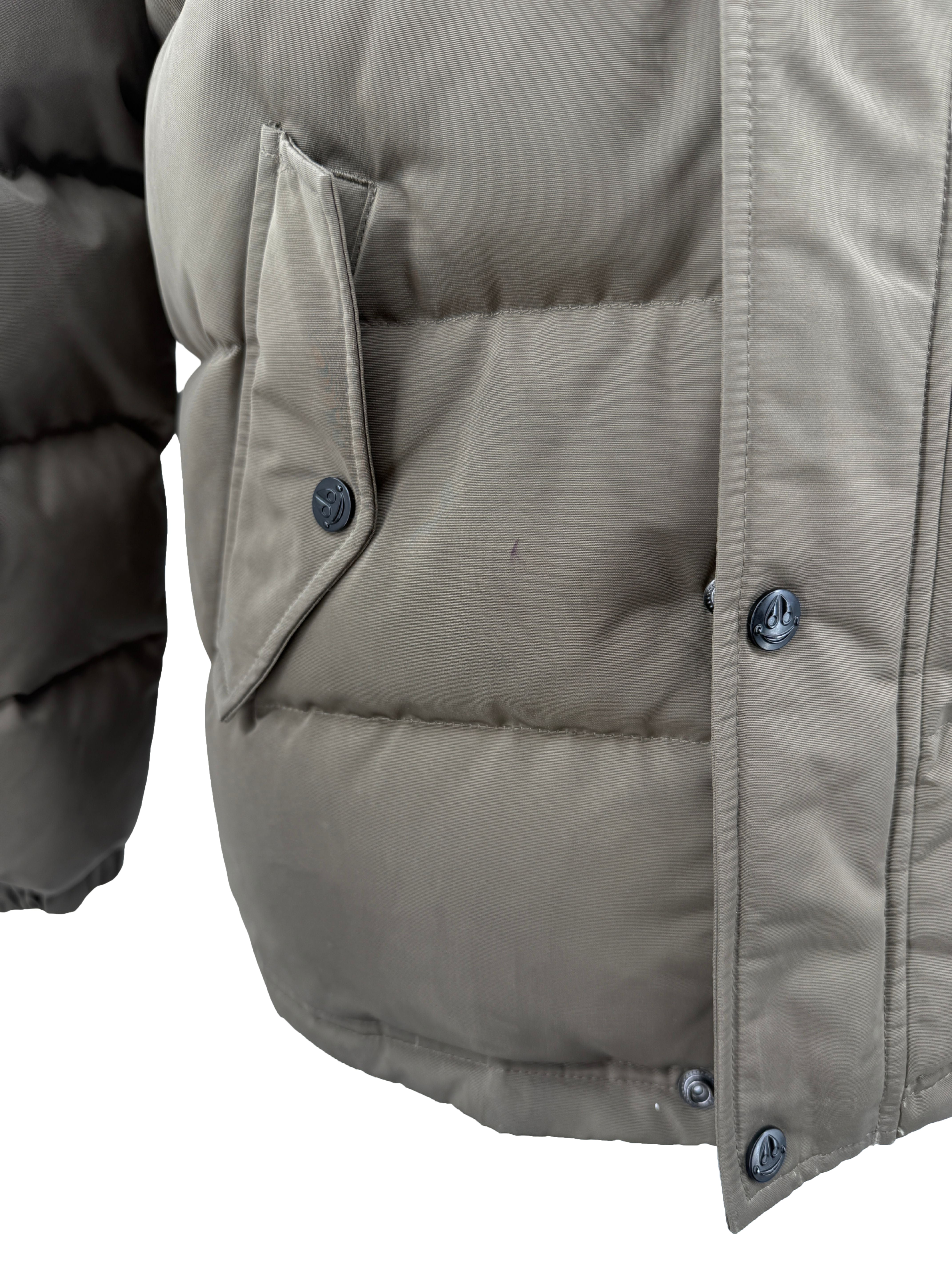 KID'S Moose Knuckles Shearling Trim Parka - Khaki Moose Knuckles