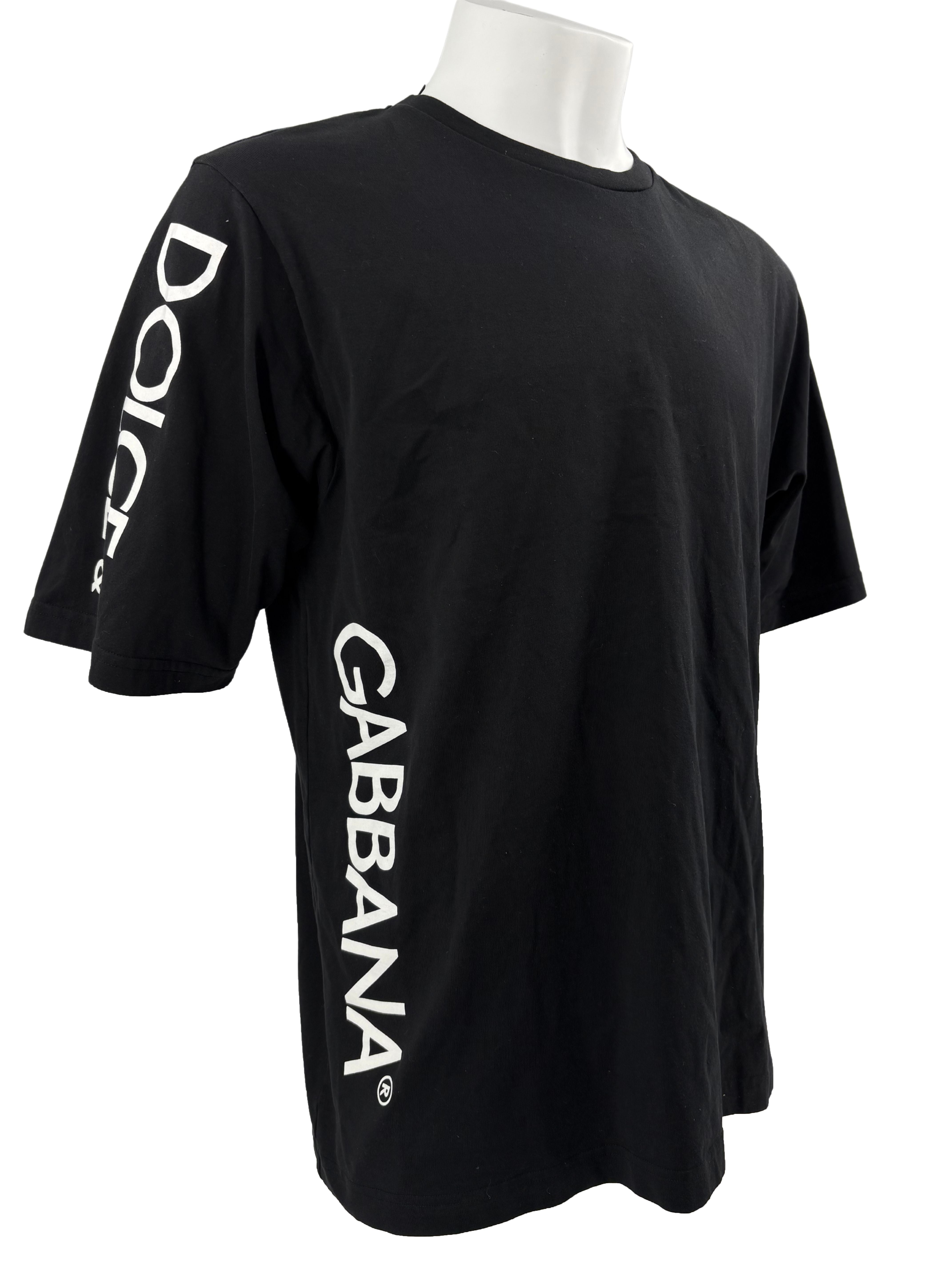 Dolce & Gabbana Side Printed Logo T-shirt - Black Dolce & Gabbana