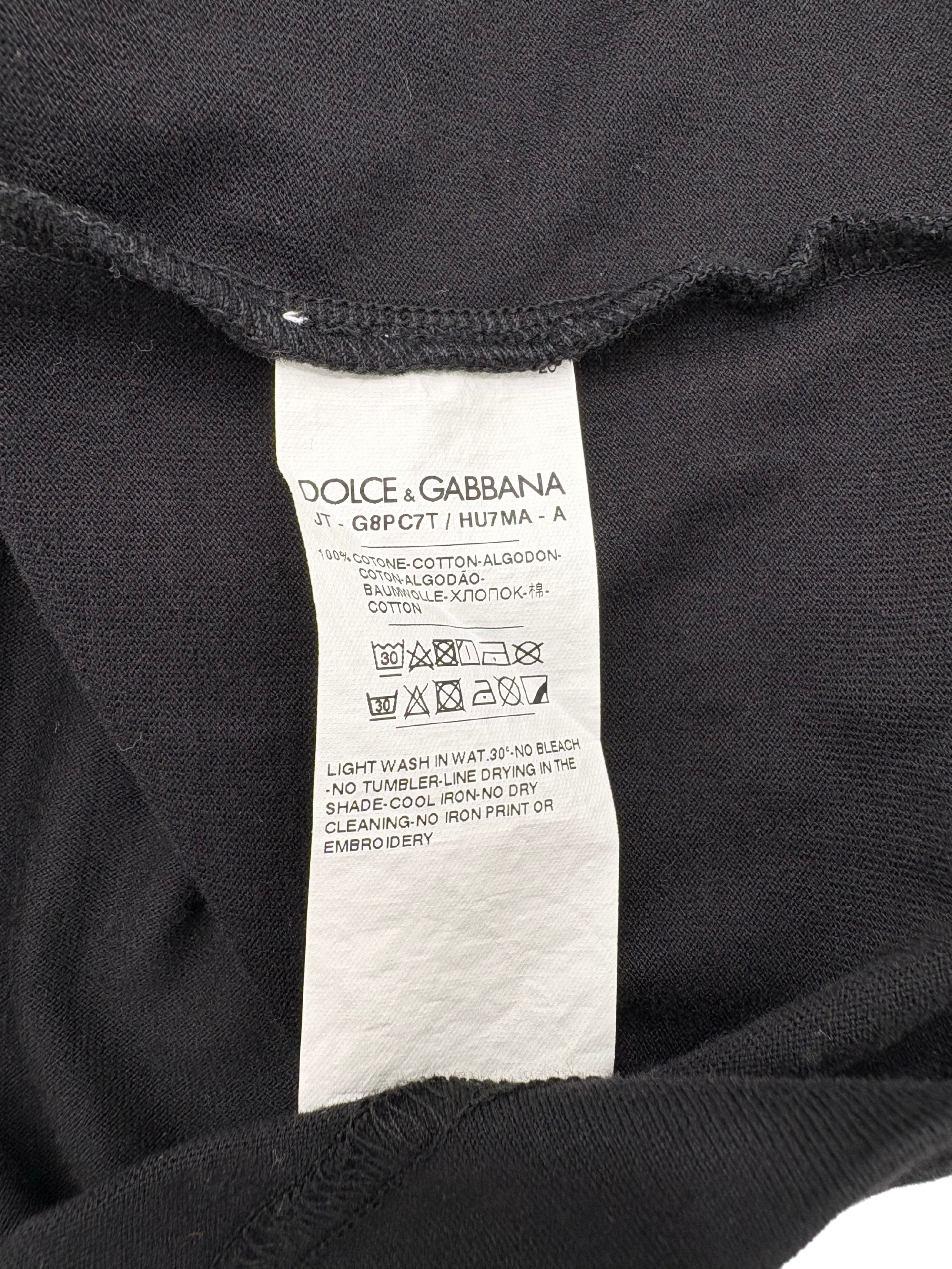 Dolce & Gabbana Side Printed Logo T-shirt - Black Dolce & Gabbana