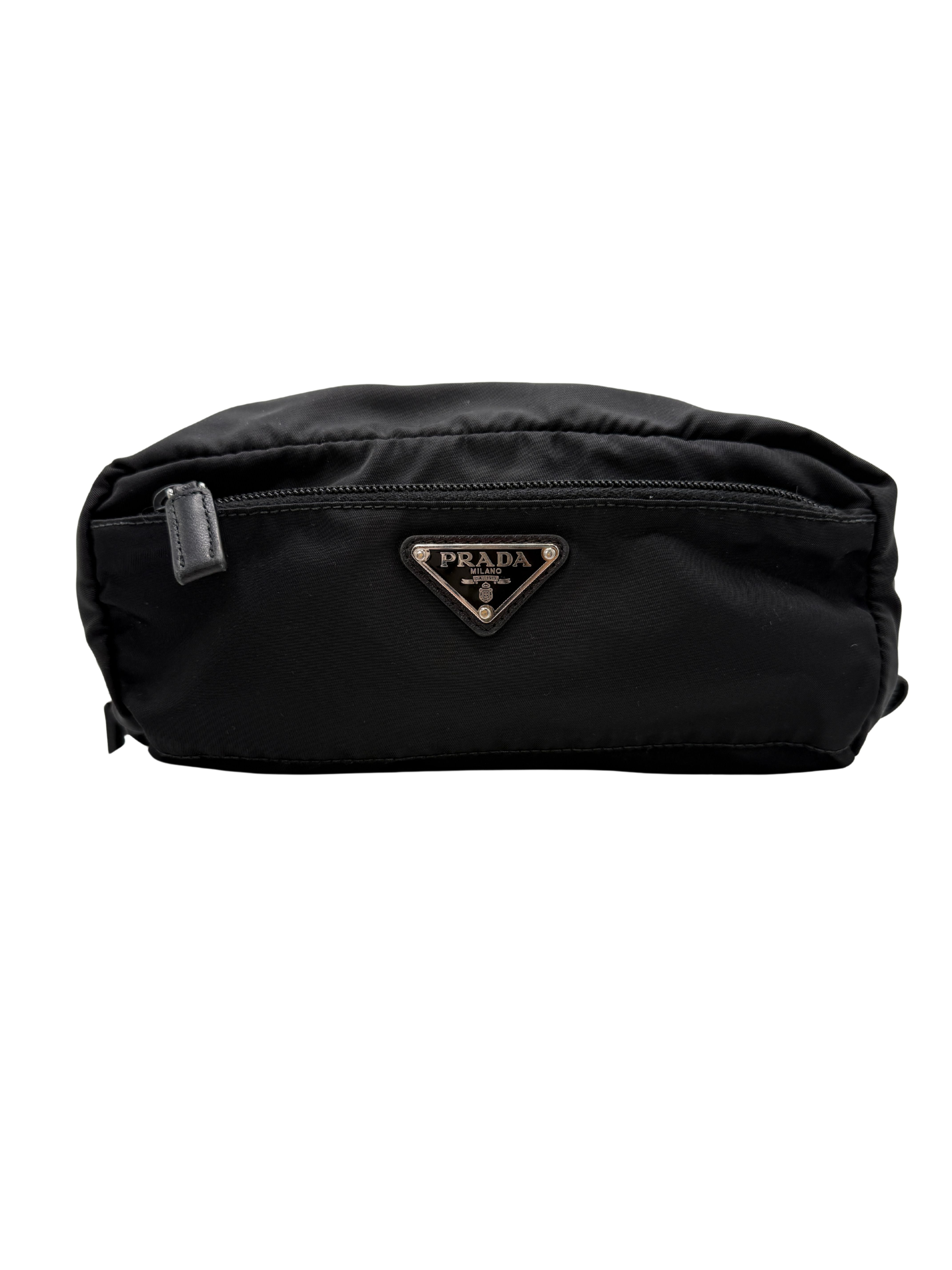 Prada Re-Nylon and Saffiano Necessaire Wash Bag - Black Prada