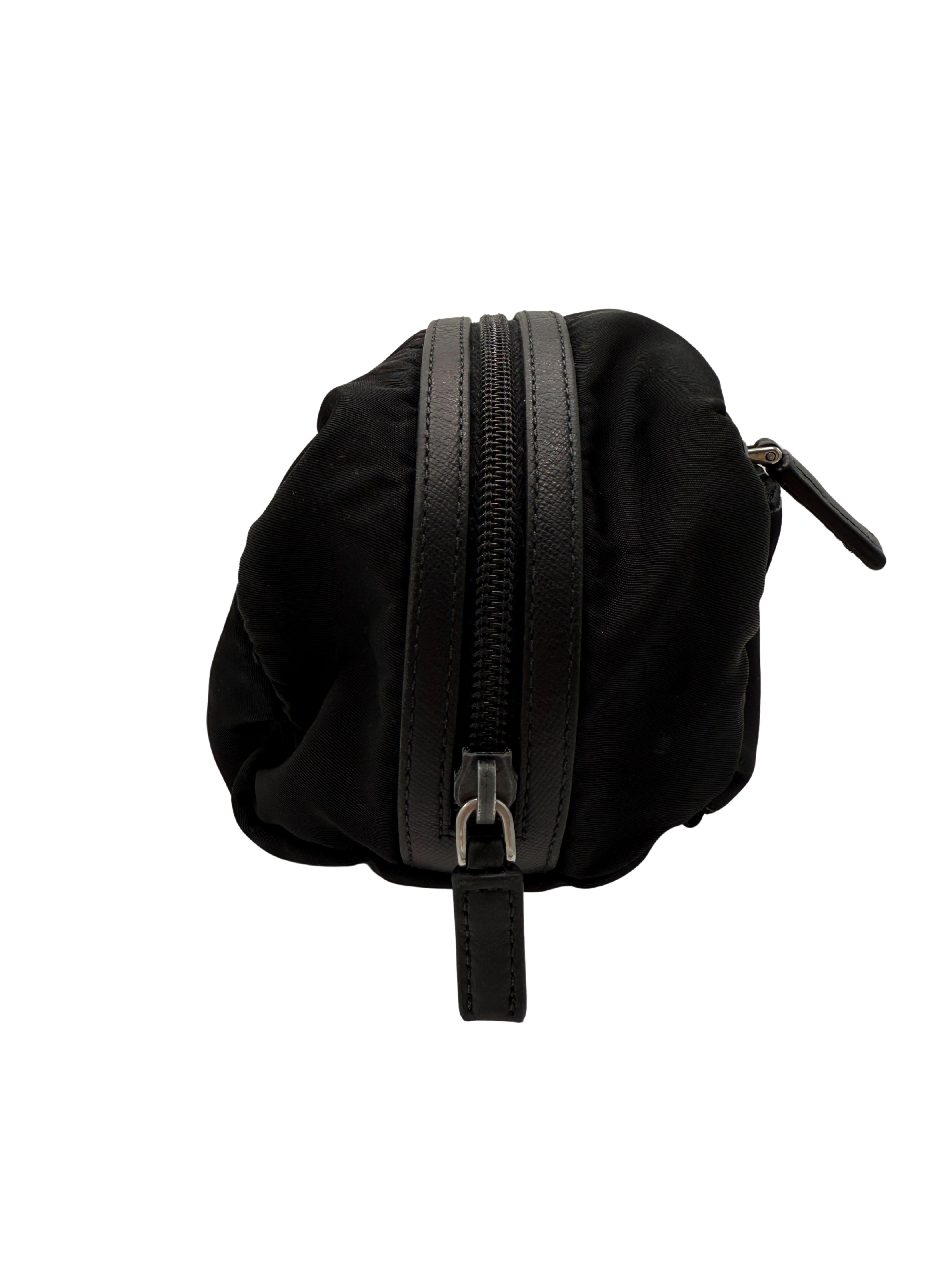 Prada Re-Nylon and Saffiano Necessaire Wash Bag - Black Prada