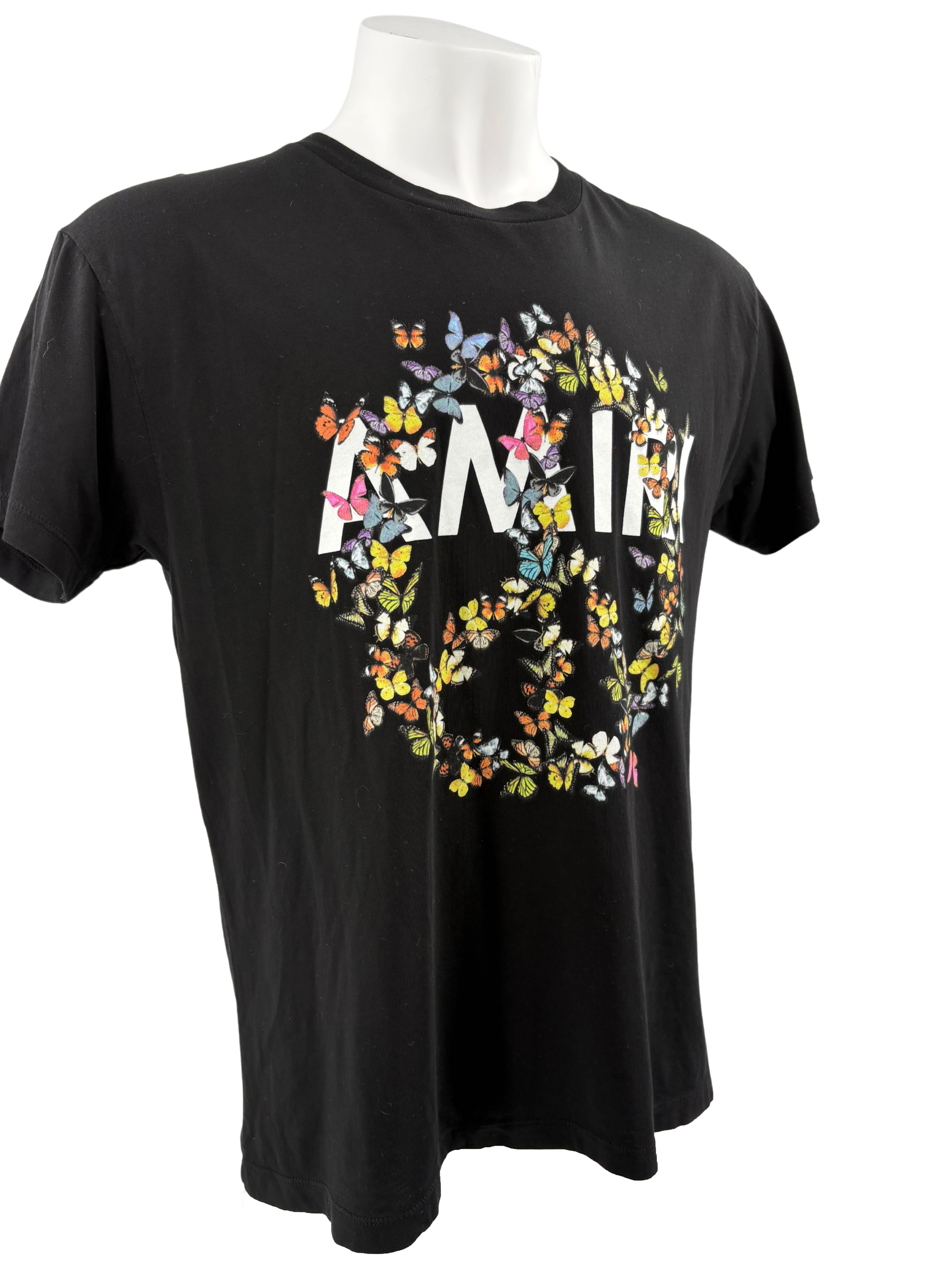 Amiri Peace Butterfly T-shirt- Black Amiri