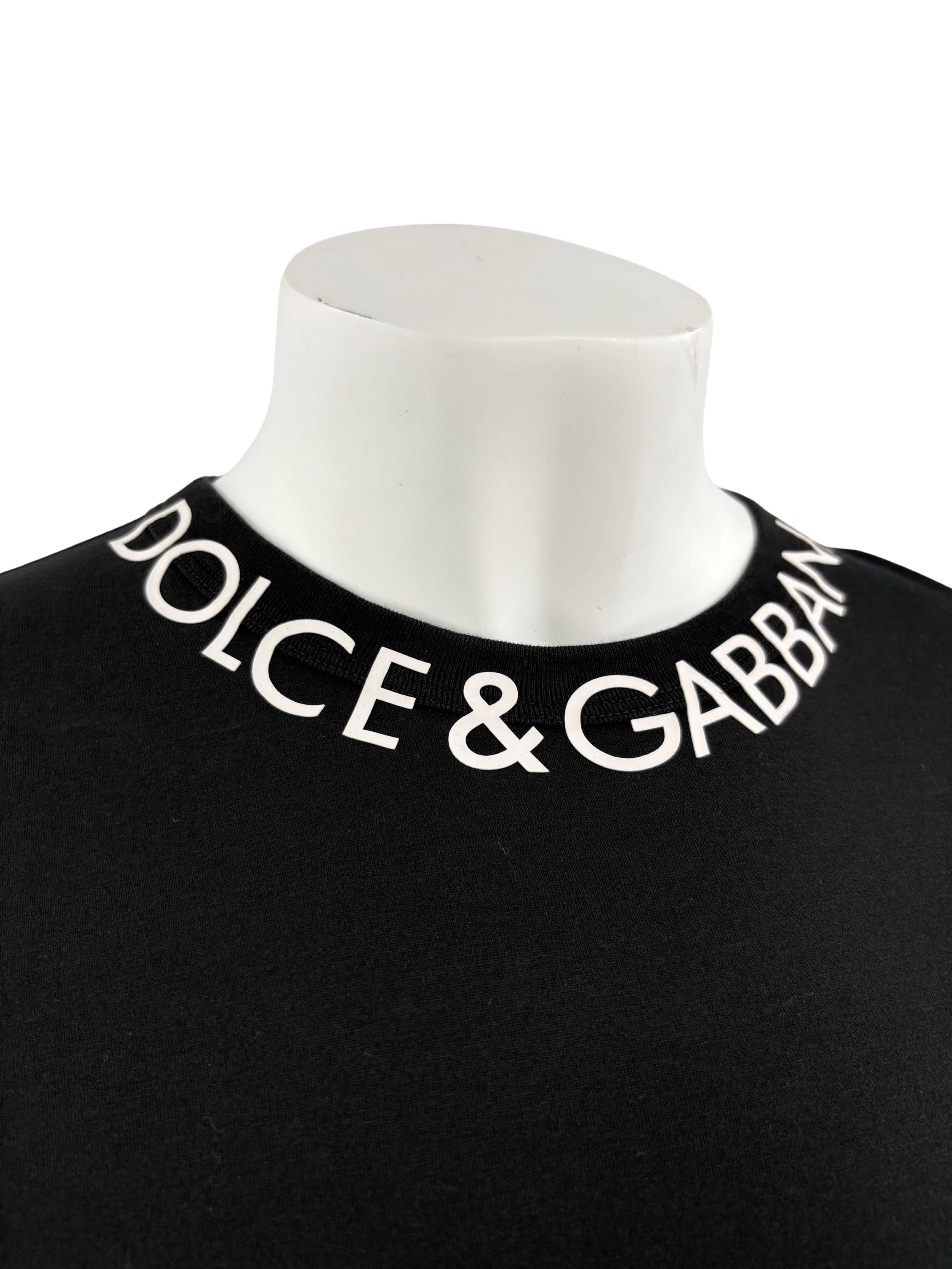 Dolce & Gabbana Neck Logo T-Shirt - Black Dolce & Gabbana