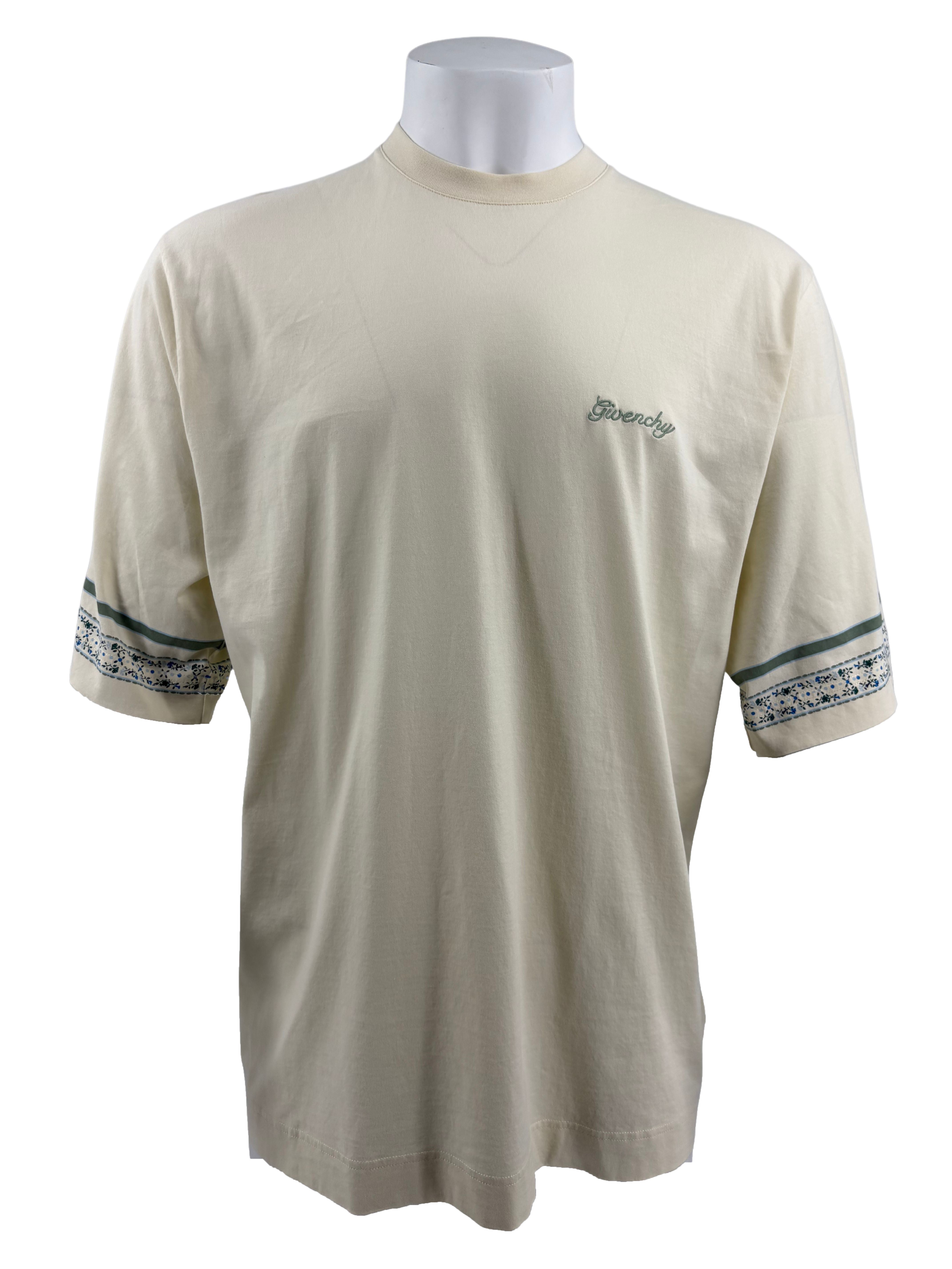 Givenchy Flower Sleeve T-Shirt - Ivory