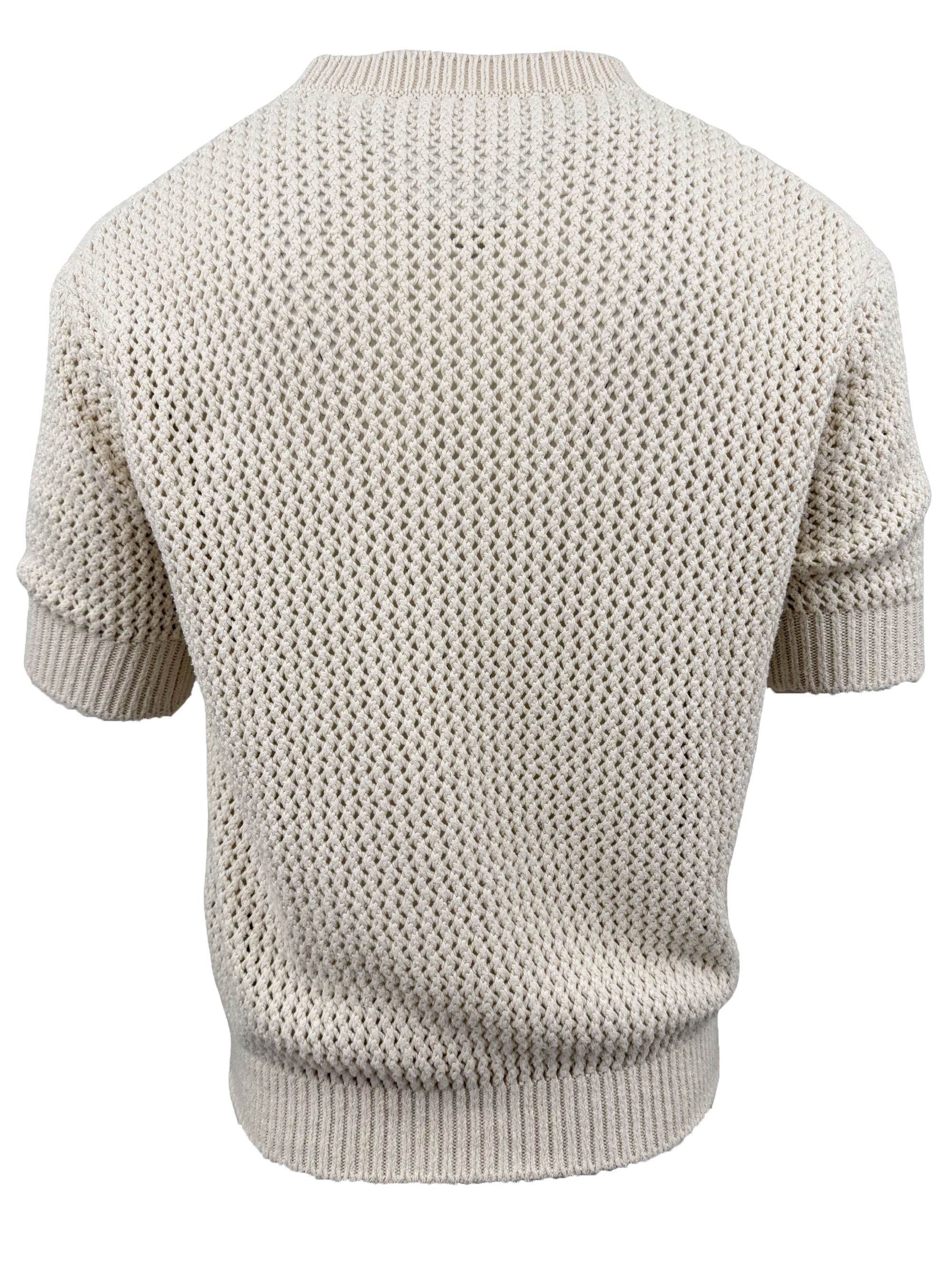 Prada Crochet Knit T-Shirt - Cream Prada
