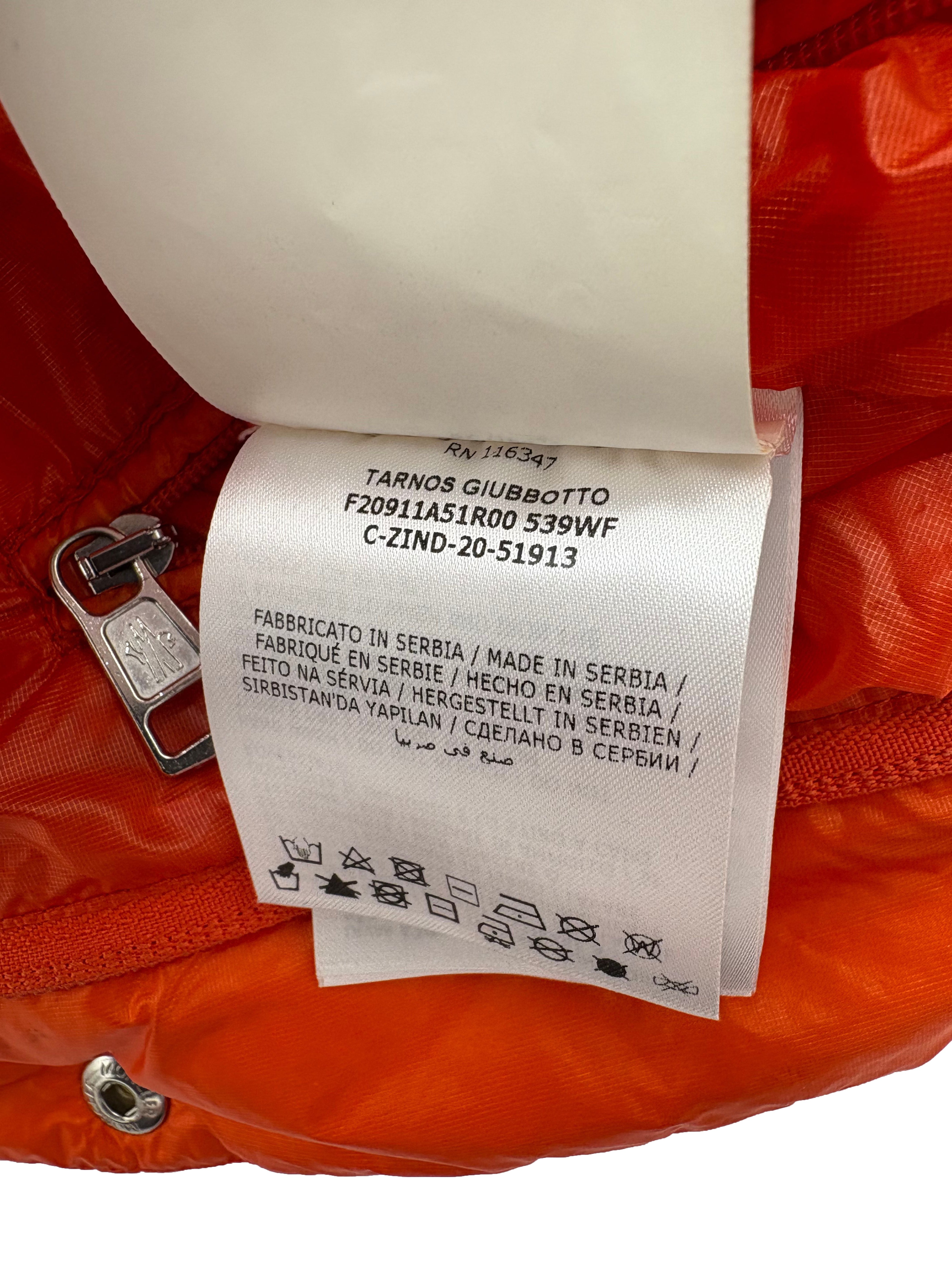 Moncler Tarnos Down Jacket/Gilet - Orange Moncler