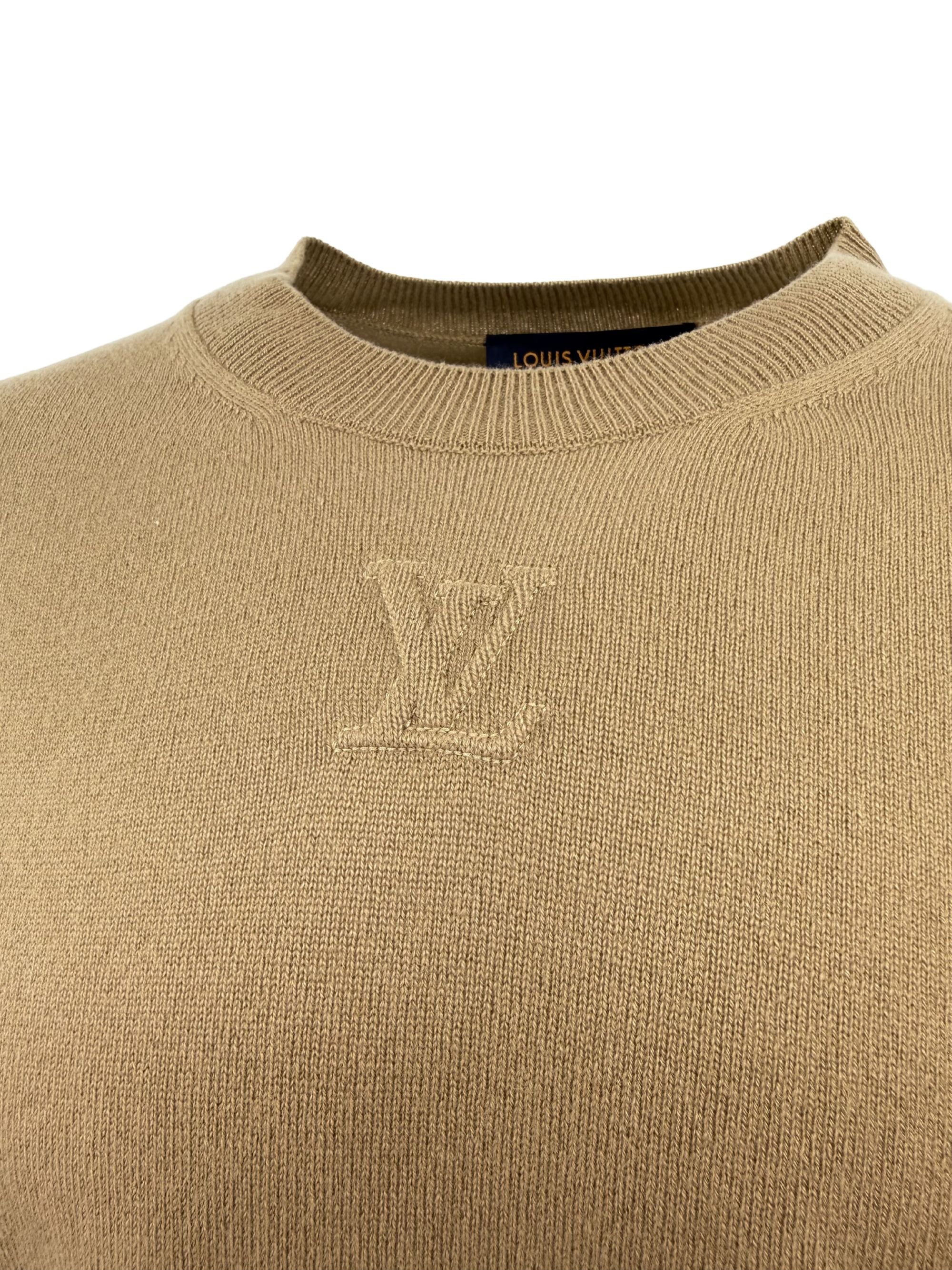 Louis Vuitton Embossed Cashmere Sweatshirt - Brown Louis Vuitton