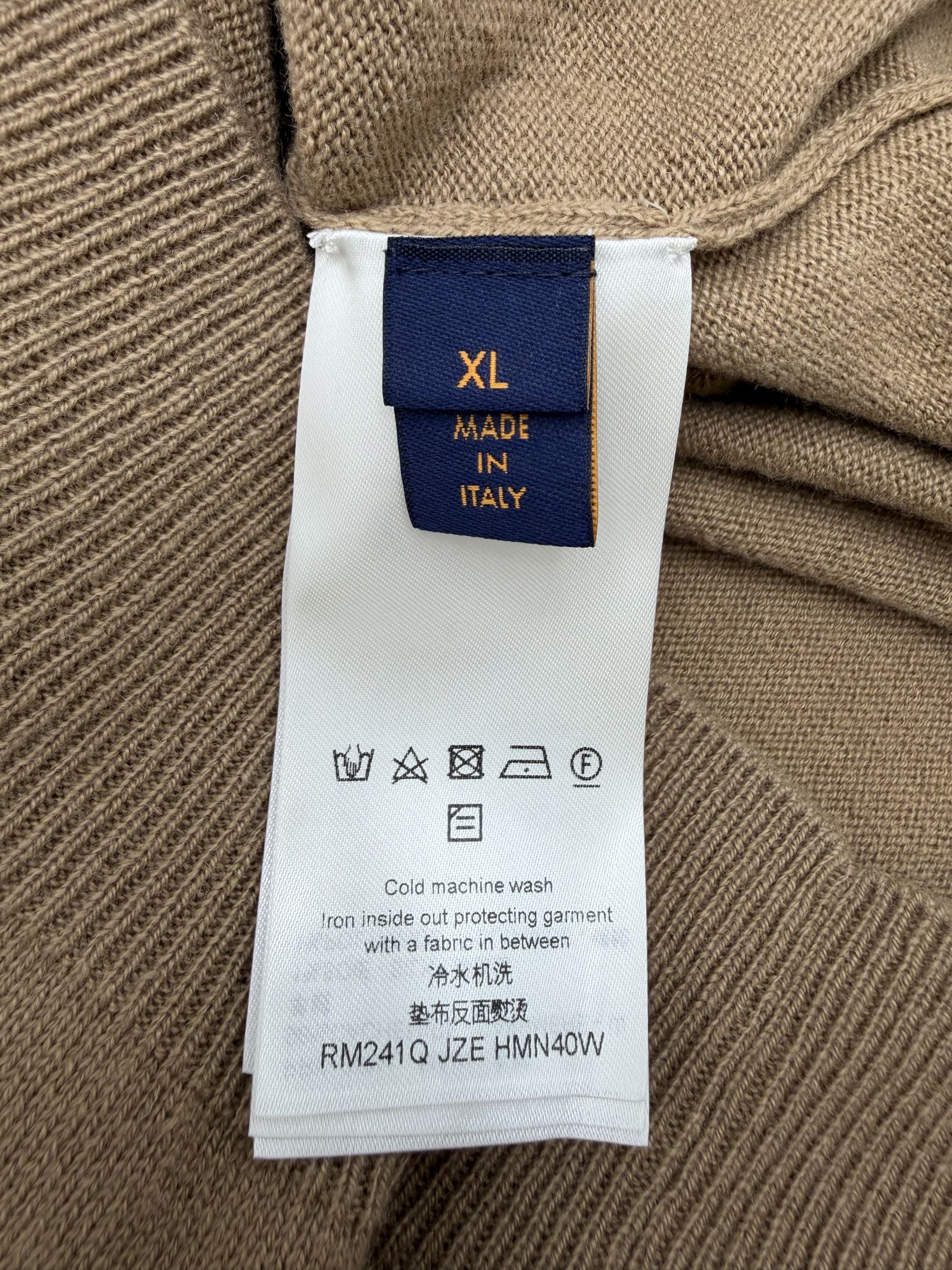 Louis Vuitton Embossed Cashmere Sweatshirt - Brown Louis Vuitton
