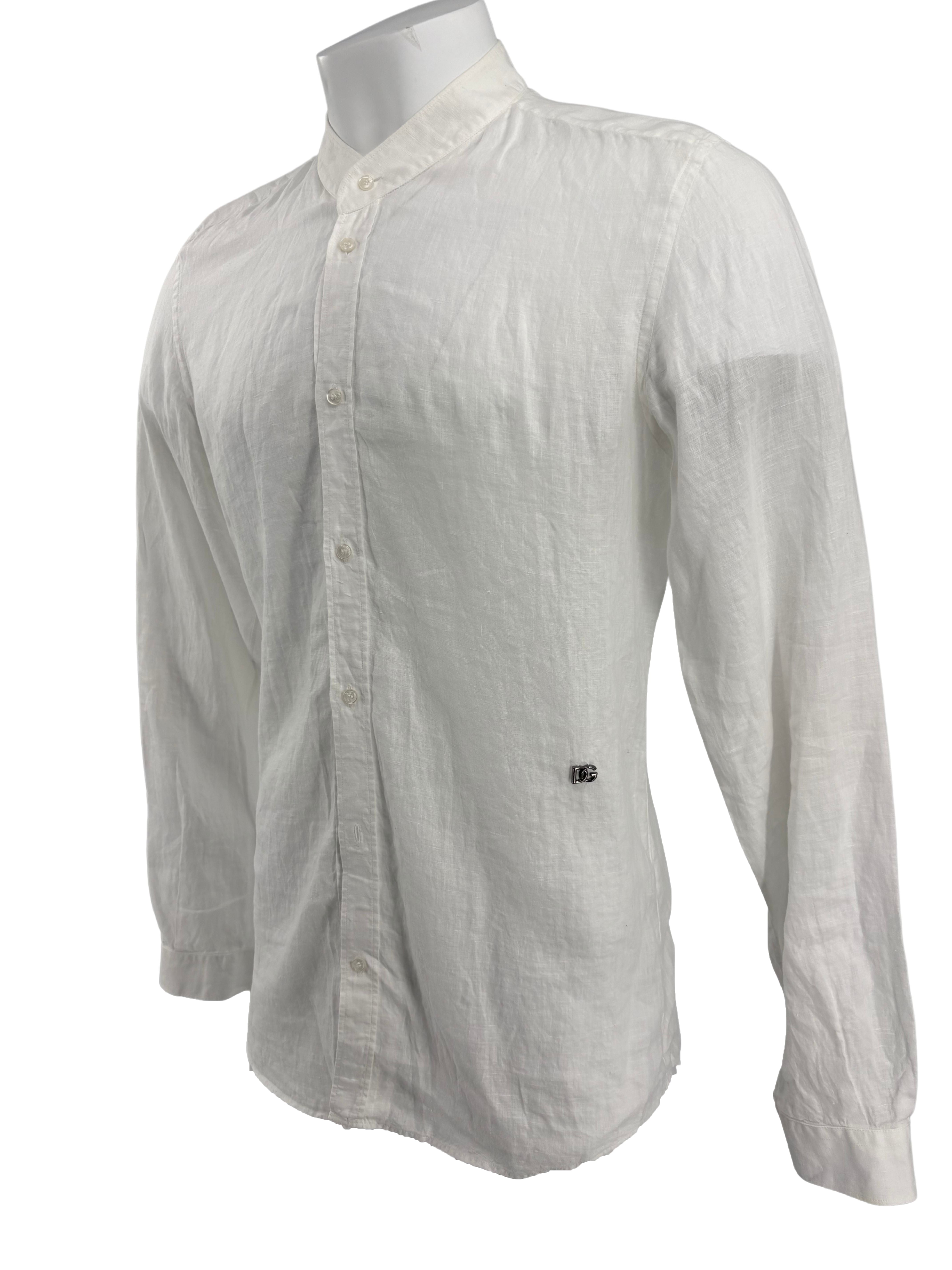 Dolce & Gabbana logo-detail long-sleeve shirt - White (Copy) Dolce & Gabbana