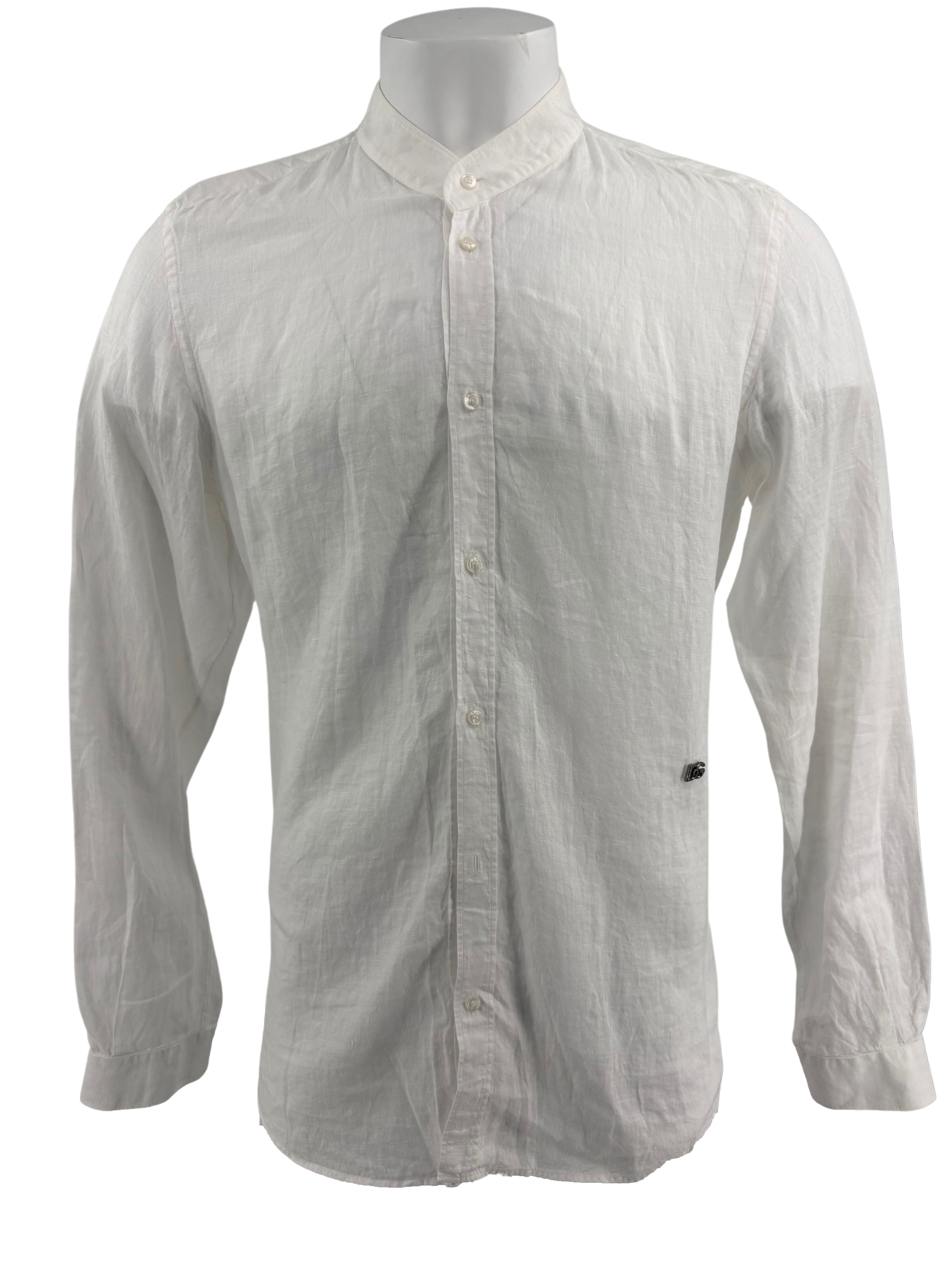Dolce & Gabbana logo-detail long-sleeve shirt - White (Copy) Dolce & Gabbana