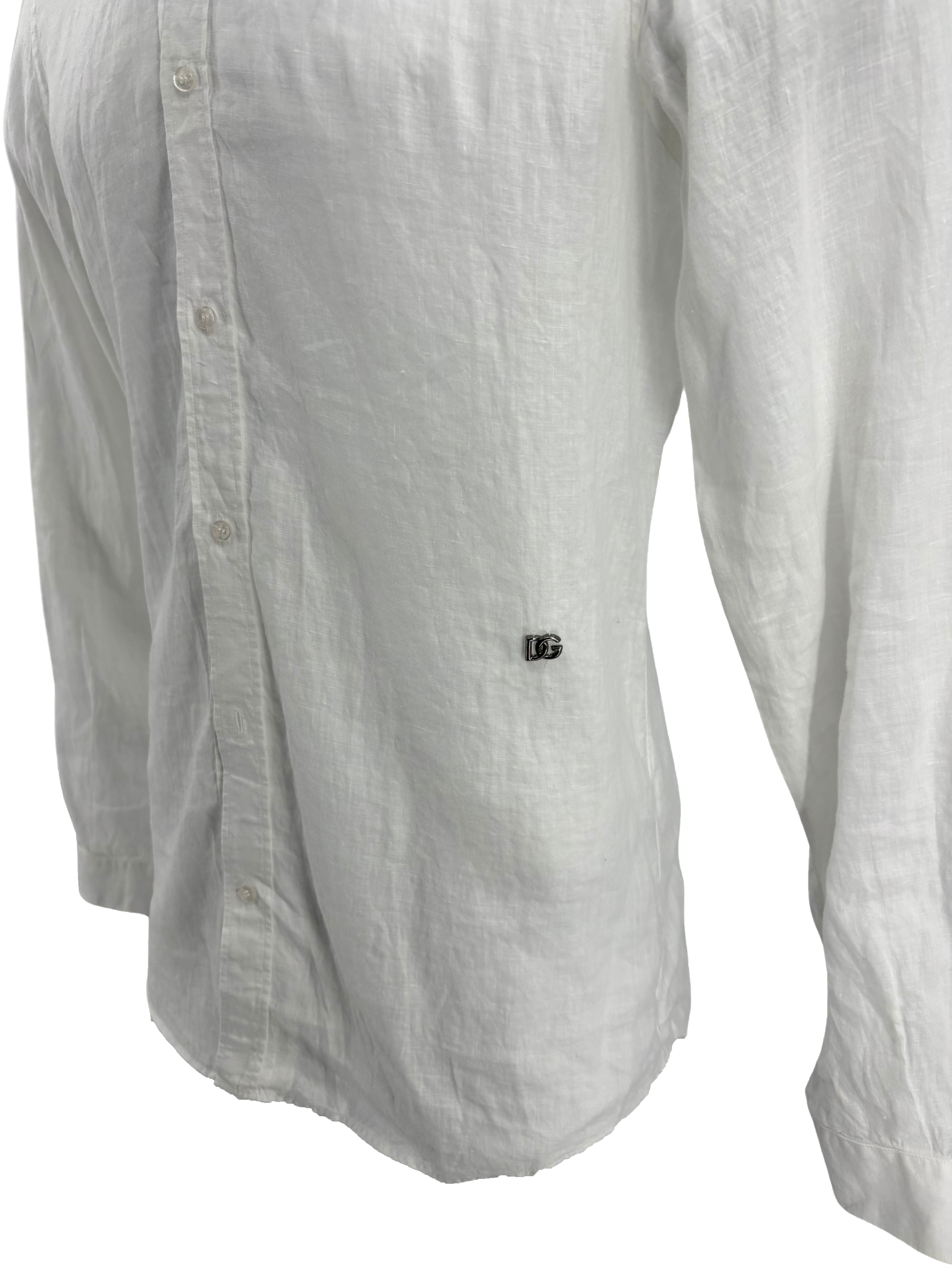 Dolce & Gabbana logo-detail long-sleeve shirt - White (Copy) Dolce & Gabbana